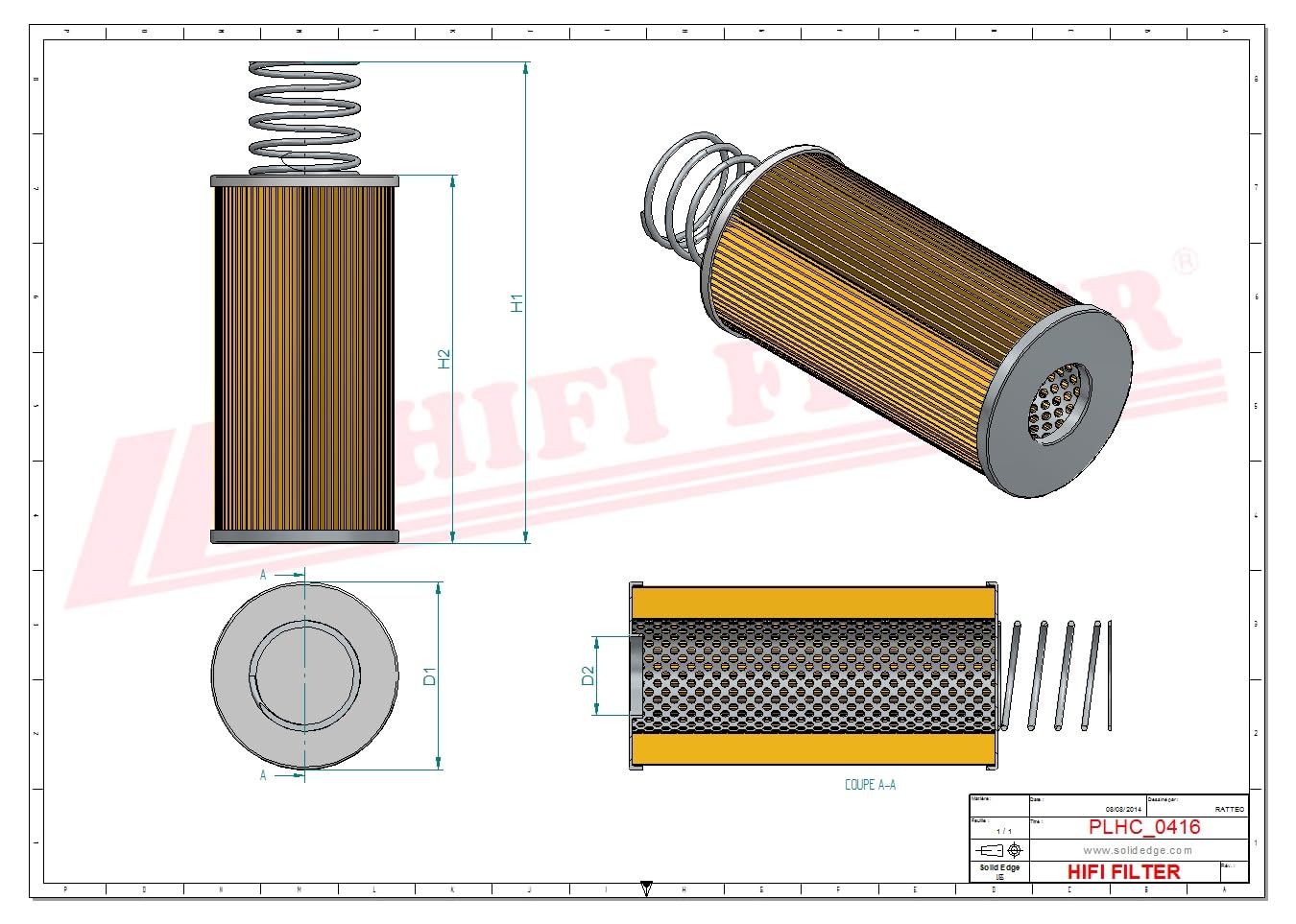 HIFI FILTER Hydraulikfilter SH 56236 kompatibel mit HY 9334, HF6186, PT9329, P17-3211, HX4