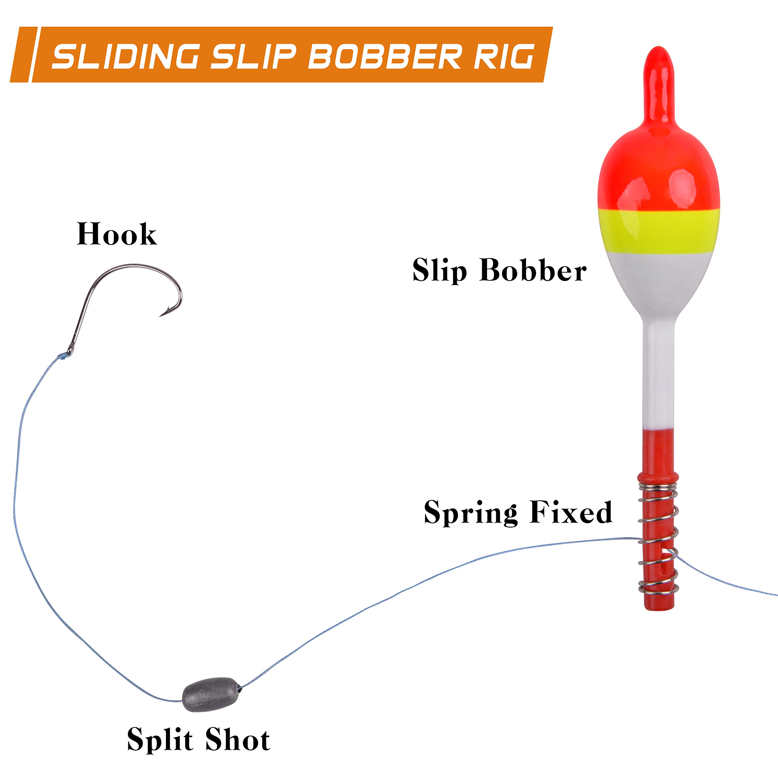 JOGFFDE Wood Slip Bobbers Fishing Floats and Bobbers Spring Oval Stick Slip Floats for Crappie Catfish Trout Panfish Walleyes Bass Fishing 10/20pcs : Sports & Outdoors