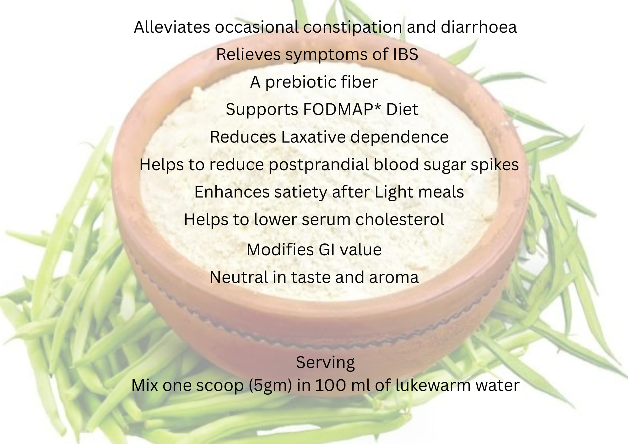 Super Fiber, Soluble Dietary Fiber, PHGG Galactomannan, FODMAP Safe, Prebiotic Fiber for IBS, Digestive Health Support — Amazon image 2