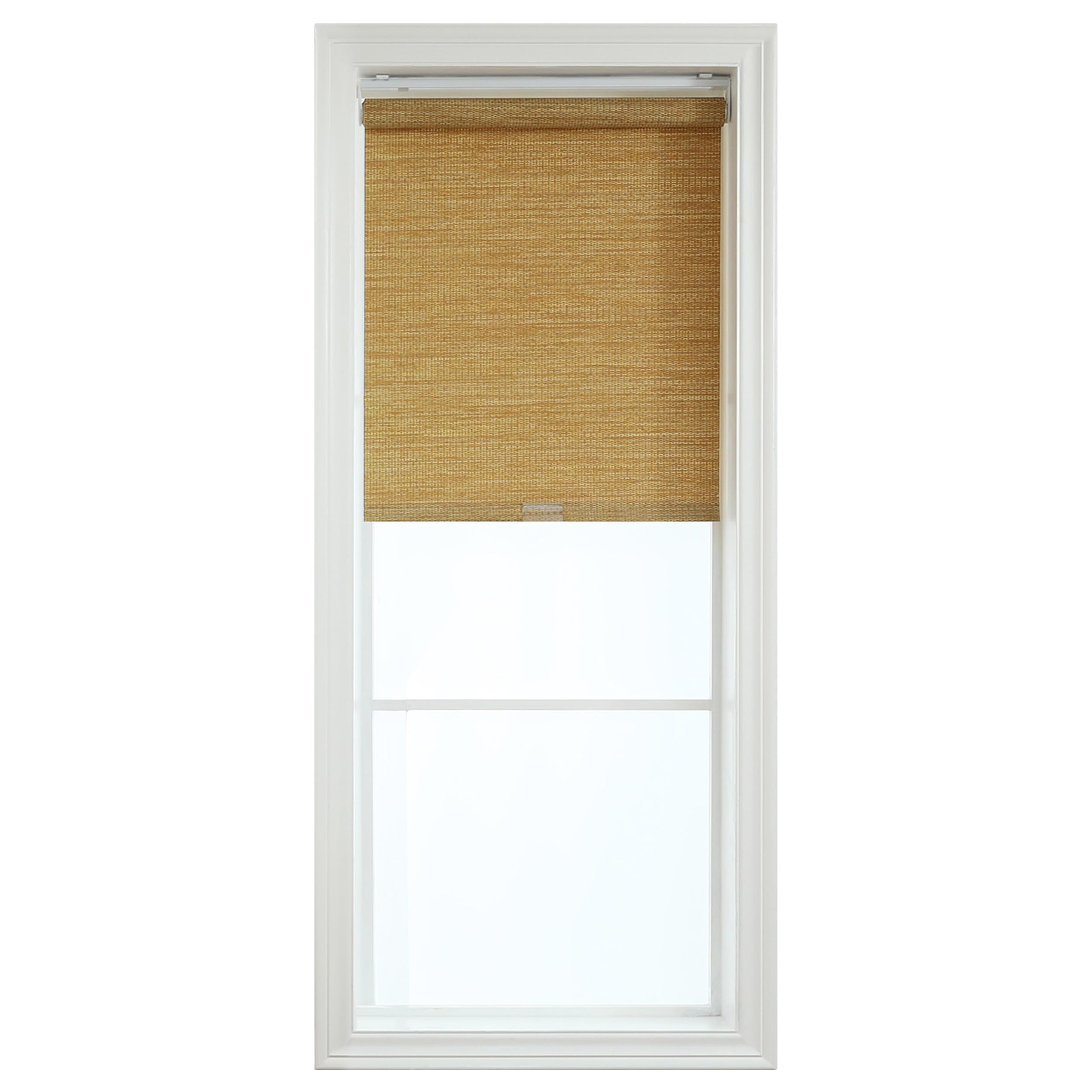 Everyday Celebration Roller Window Blinds & Shades, Cordless Roller Blinds for Windows, Natural Woven Cane Paper Window Blinds for Home, Pull Down Roller Shade, 23" W X 72" H (Wicker)