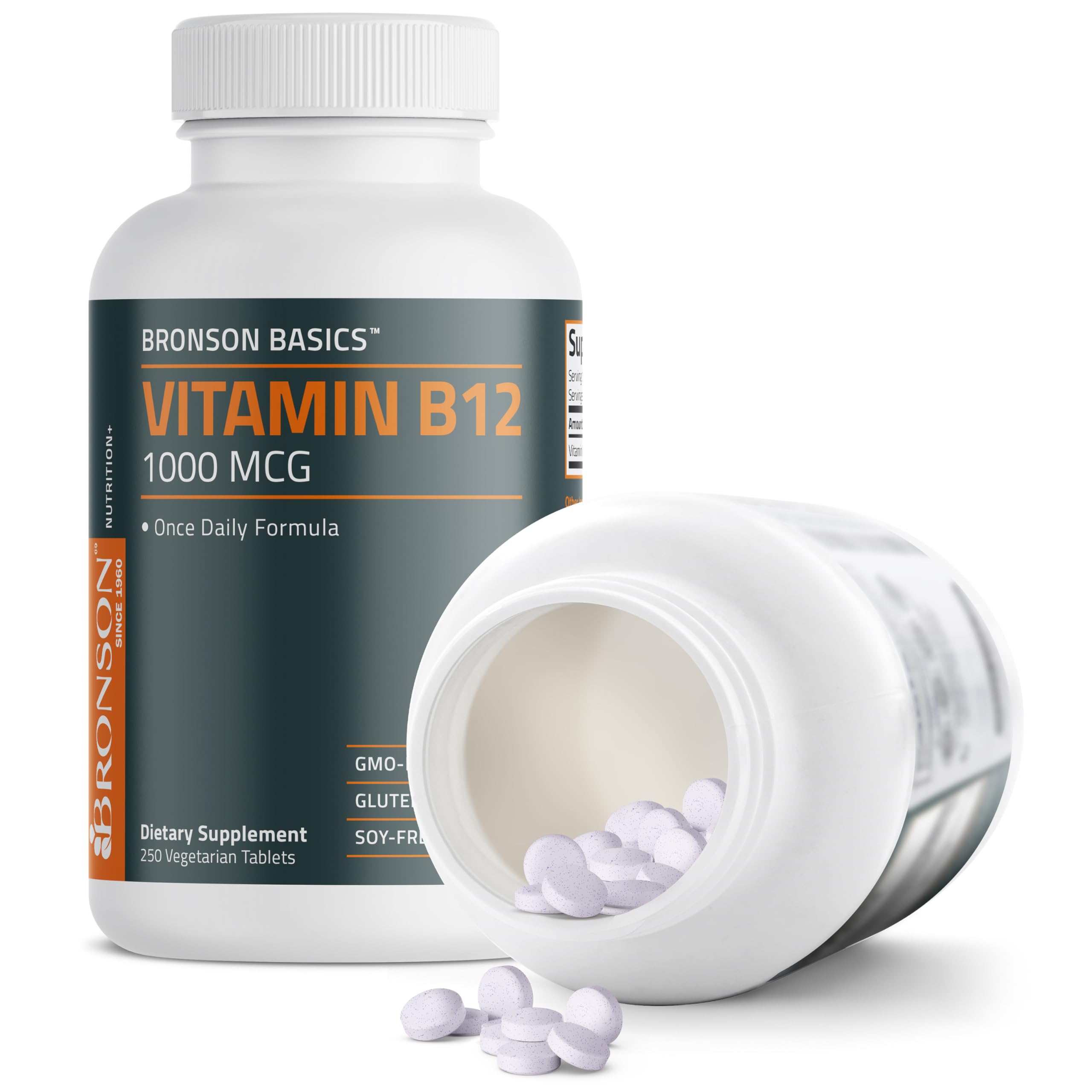 Bronson Vitamin B12 1000 mcg Once-Daily Formula, 250 Vegetarian Tablets — Amazon image 6