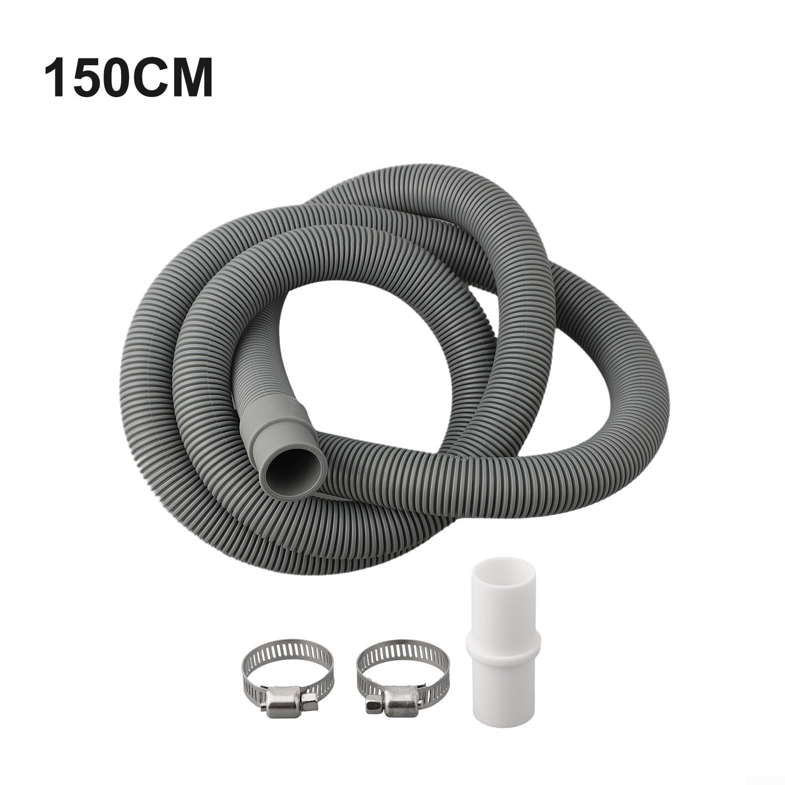 Tubo di scarico, Tubo di prolunga for tubo di scarico for lavatrice e lavastoviglie, materiale anti-invecchiamento, attrezzatura facile da posizionare(150CM)