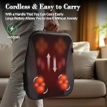 CuPiLo Cordless Back Massager for Deep Tissue,Fathers Day Dad Gifts for Men, [2026 Upgraded] - 4D Kneading Rolling Up & Down Massage Pillow with Heat, Portable Rolling Lower Back Massager for Home Office, Gifts for Men Women