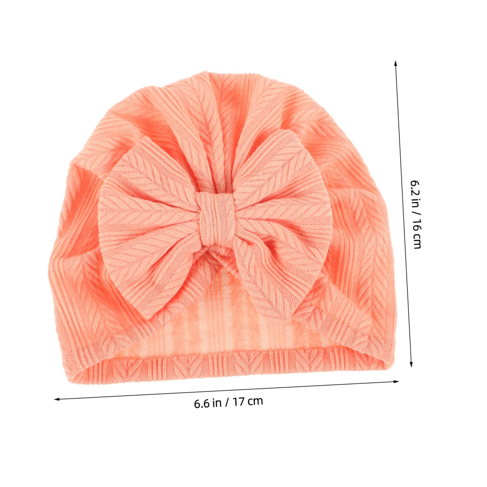 LIFKOME Soft Turban Hat with Bow Elegant Ear Pattern for Comfortable Headgear for Newborns and Boy Girl for Nursery and Everyday Wear Watermelon Red