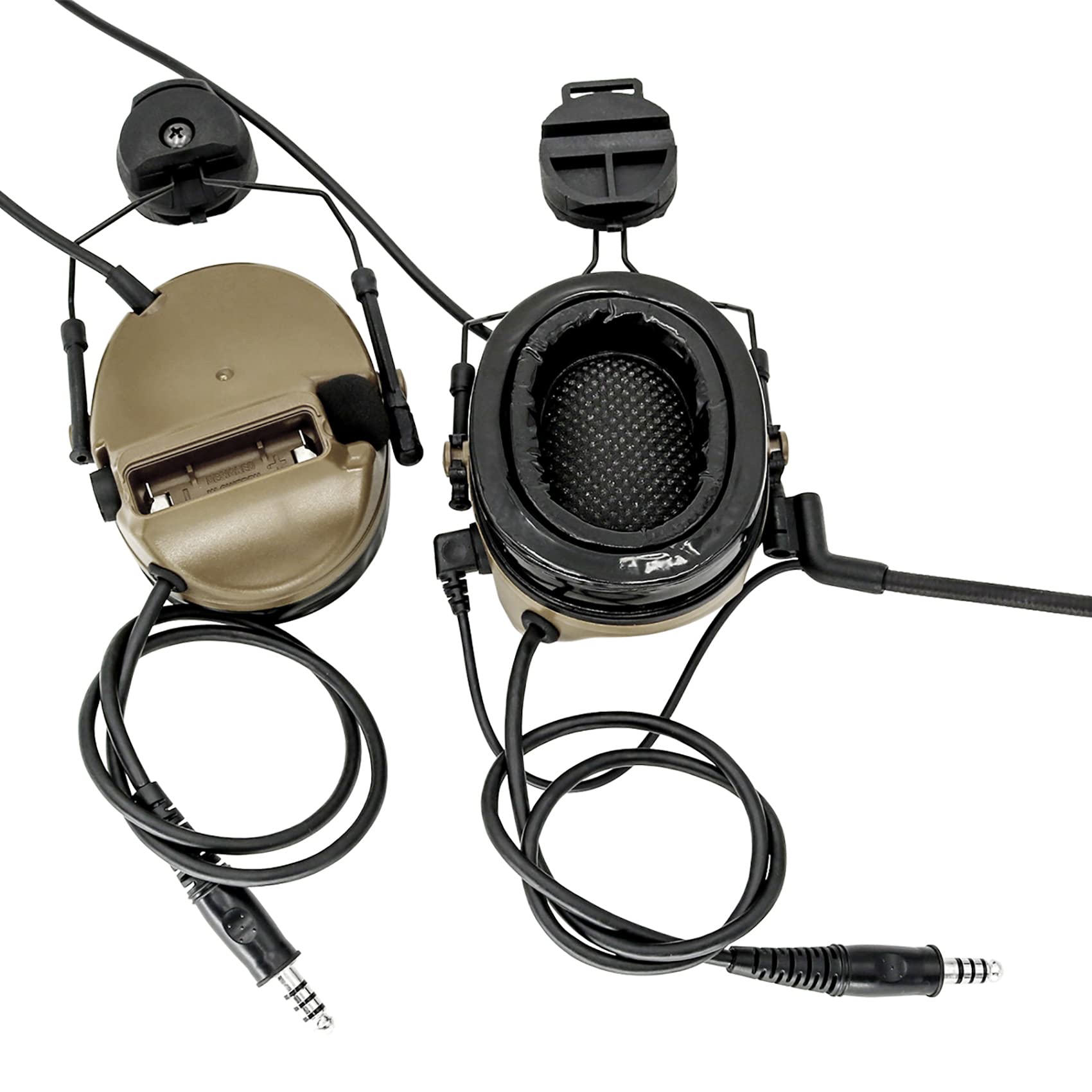 Ghost Recon Wildlands Headset Peltor Arc Rail Adapter Hdlsina Tactical Shooting Headset With U94 PTT 2pin With ARC Rail Adapter Noise Reduction Sound Pickup Ear Protection Tan Tactical Headset Sound Core