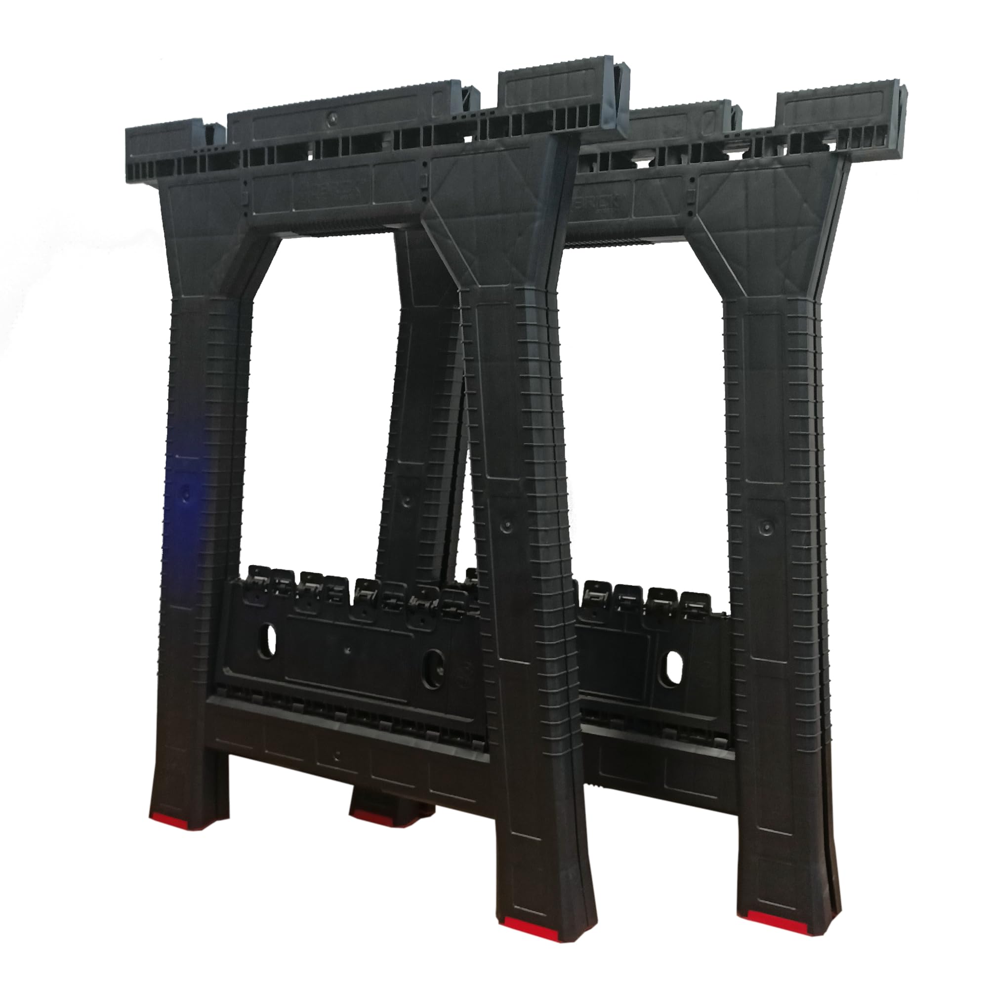 Kozioł roboczy, składany kozioł warsztatowy, 2 sztuki, 76,5 x 58 cm, nośność do 350 kg, kozioł podporowy z półką na narzędzia i małe części z antypoślizgowymi nóżkami