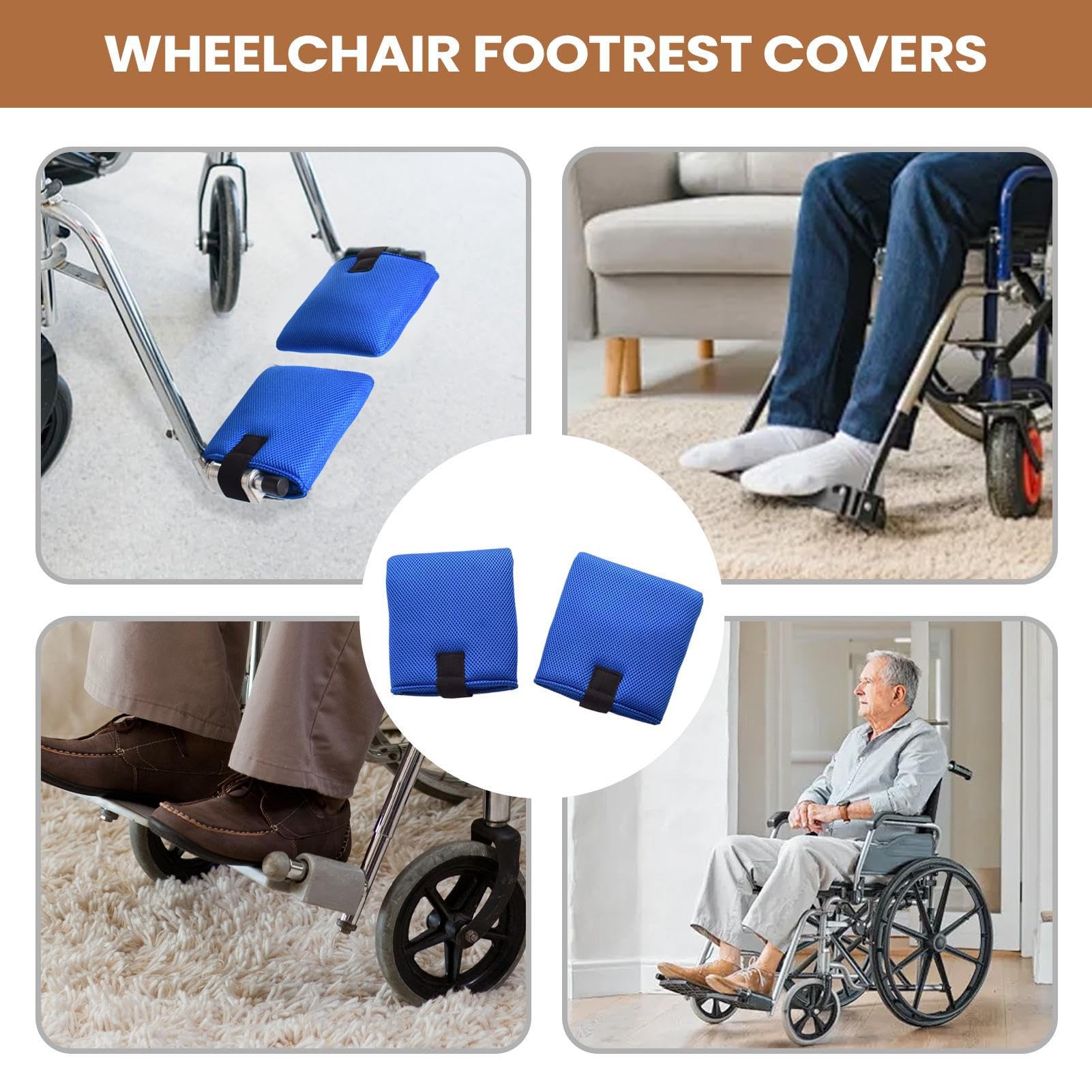Funda para reposapiés para silla de ruedas, suave, antideslizante, cómoda, herramienta de, funda deslizante para silla de ruedas, para ancianos, discapacitados, patio, césped, al aire