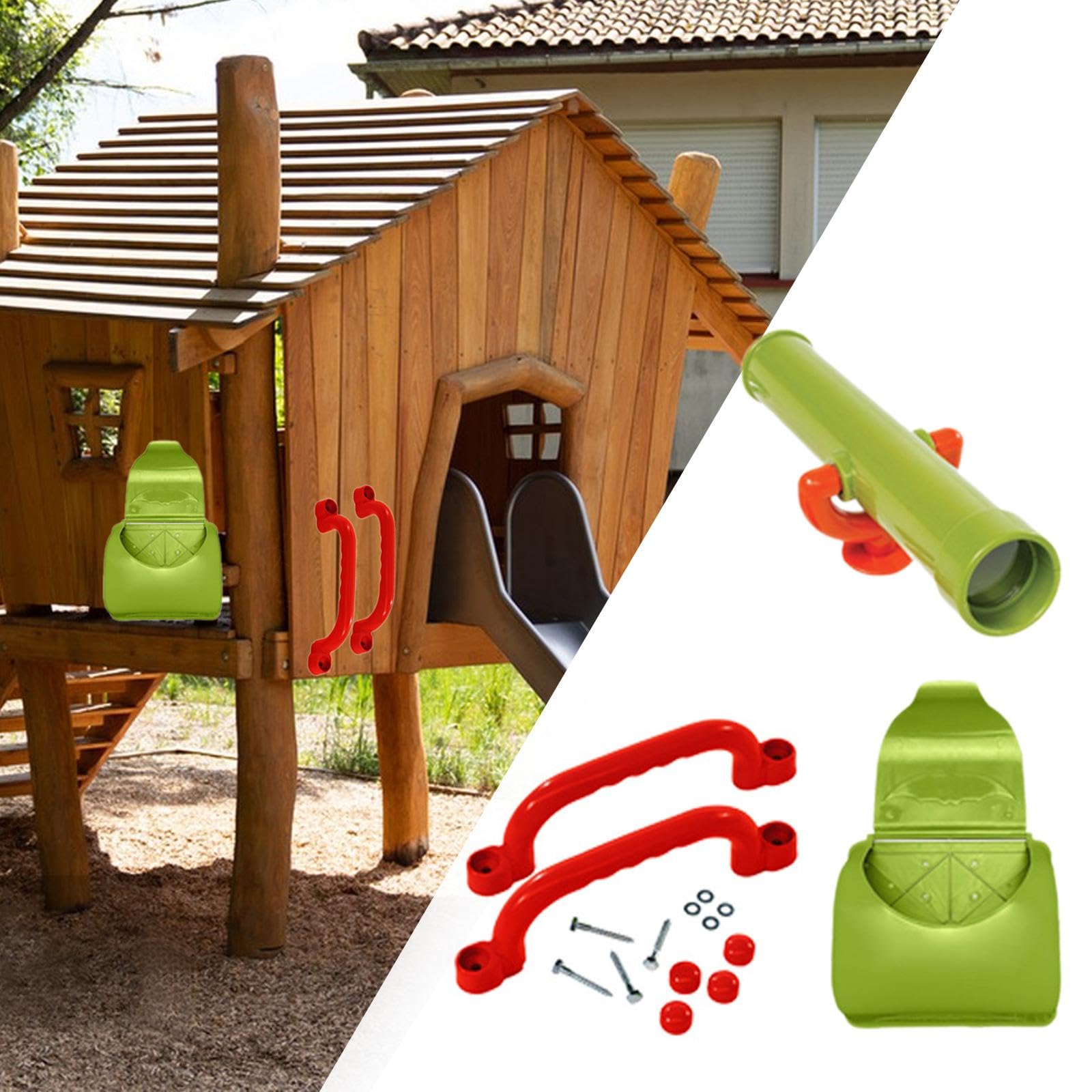Kinderspielzeug, Outdoor Ausrüstung, Briefkasten Und Teleskop, Schaukel, für Interaktives Lernen, Grün