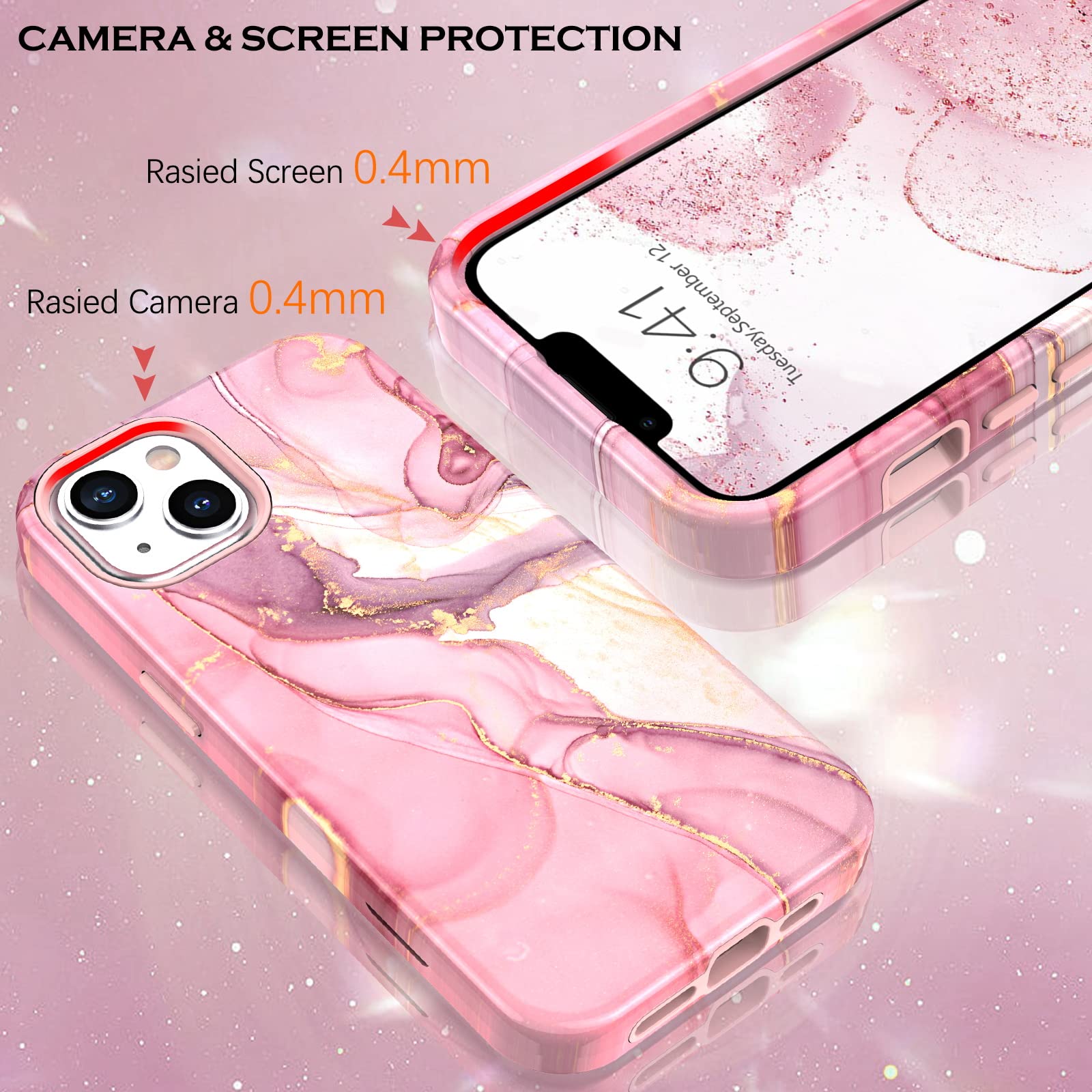 Custodia iPhone 13 Pro a Prova di Bambini - Silicone ORNARTO Rosa