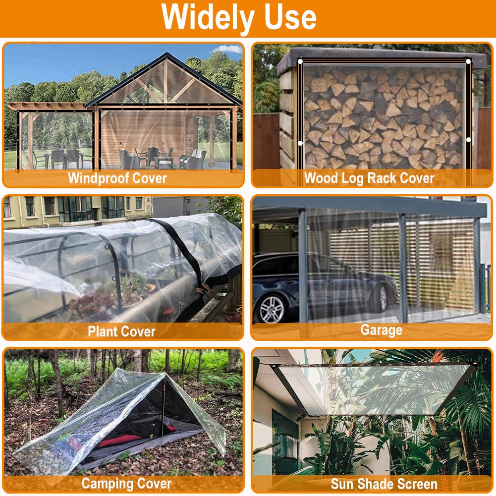 Telone Trasparente Impermeabile 2x2 M Con Occhielli | Per Esterni, Serre, Terrazze E Pollai - Foto 10