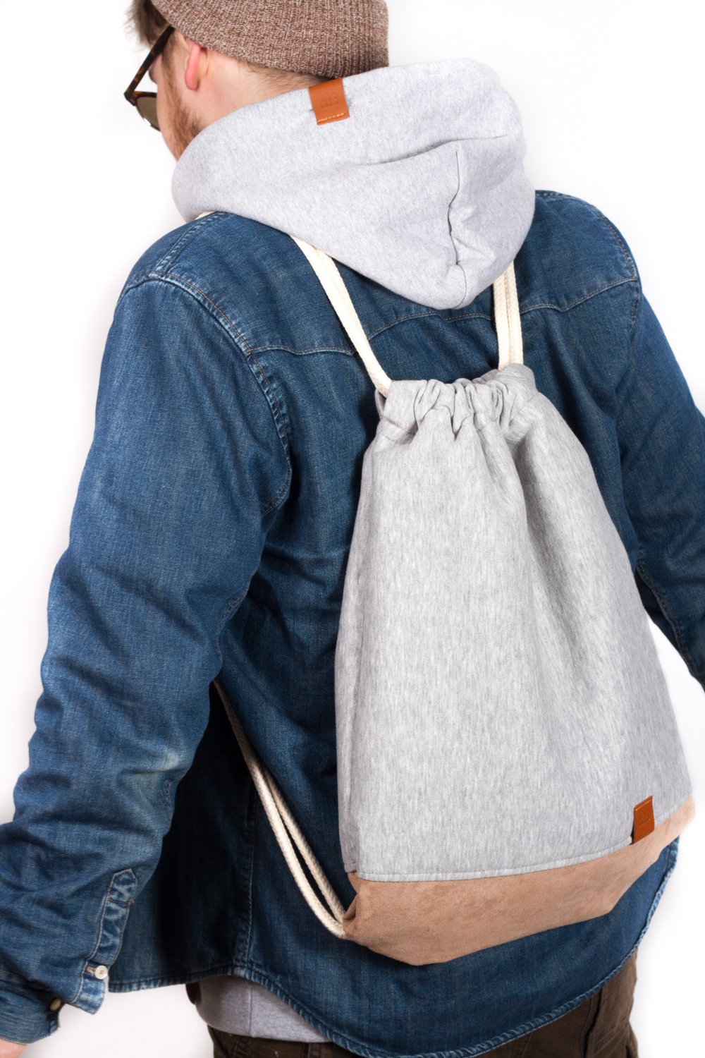 Vagabond Wood Sports Bag - Jersey (Sweat) / Alcantara, worek gimnastyczny, worek sportowy, worek, torba, Manufaktur13 M13