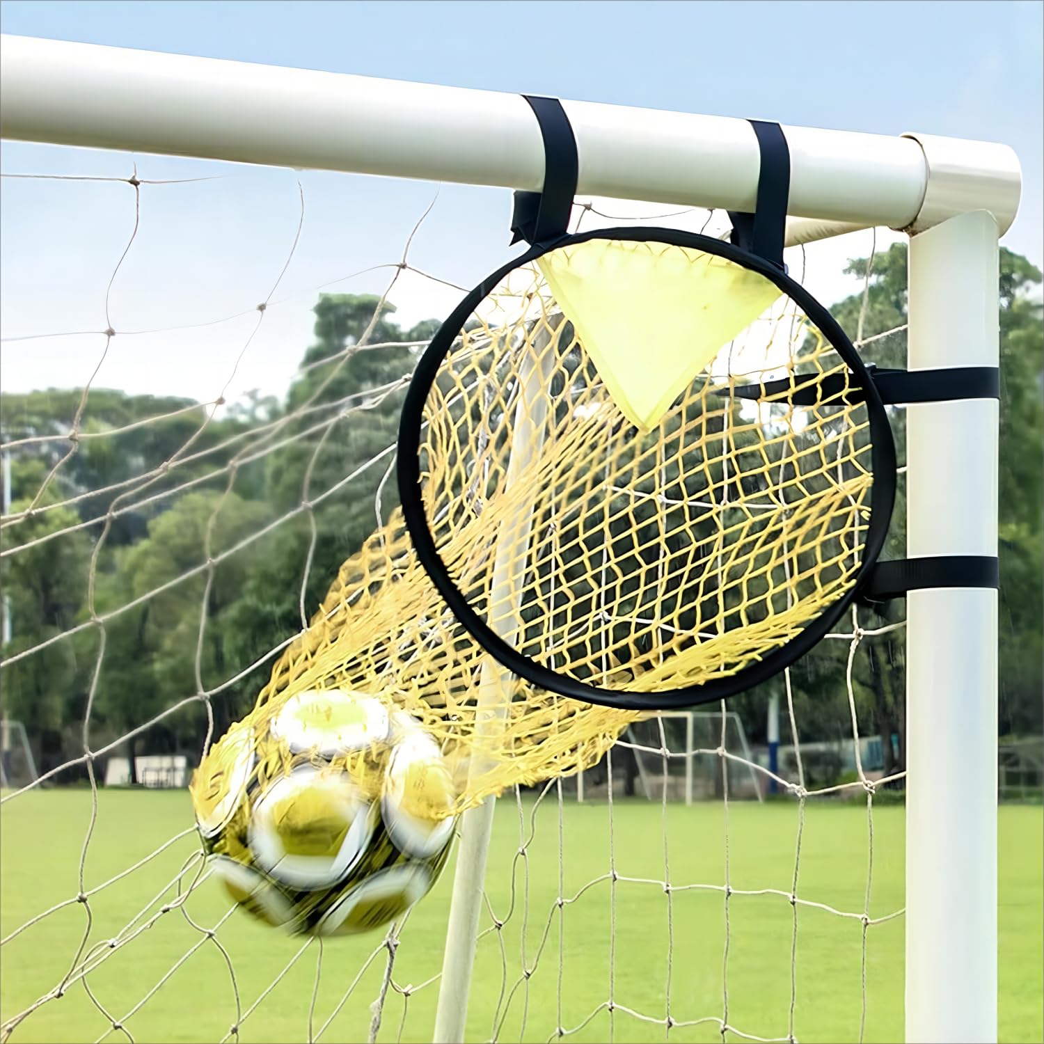 Football Goal, Net, Soccer Top Bins Target Goal Target, Field Nets Training For Quarterbacks Practice, Finishing Drill 45x60cm Yellow