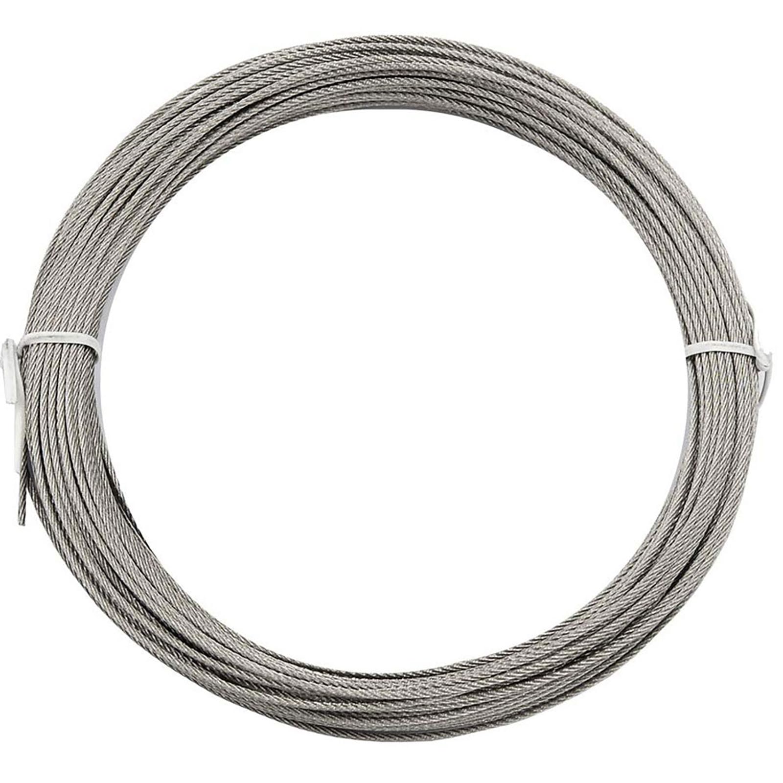 COYOUCO 5-8Mm 304 Stainless Steel Cable, Vinyl Coatedwire Rope with Wire Rope Clamps, 7X19 Strands Steel Cable for Yard Zipline, Deck Railing, Boat Lifts,Diameter 6mm/10m