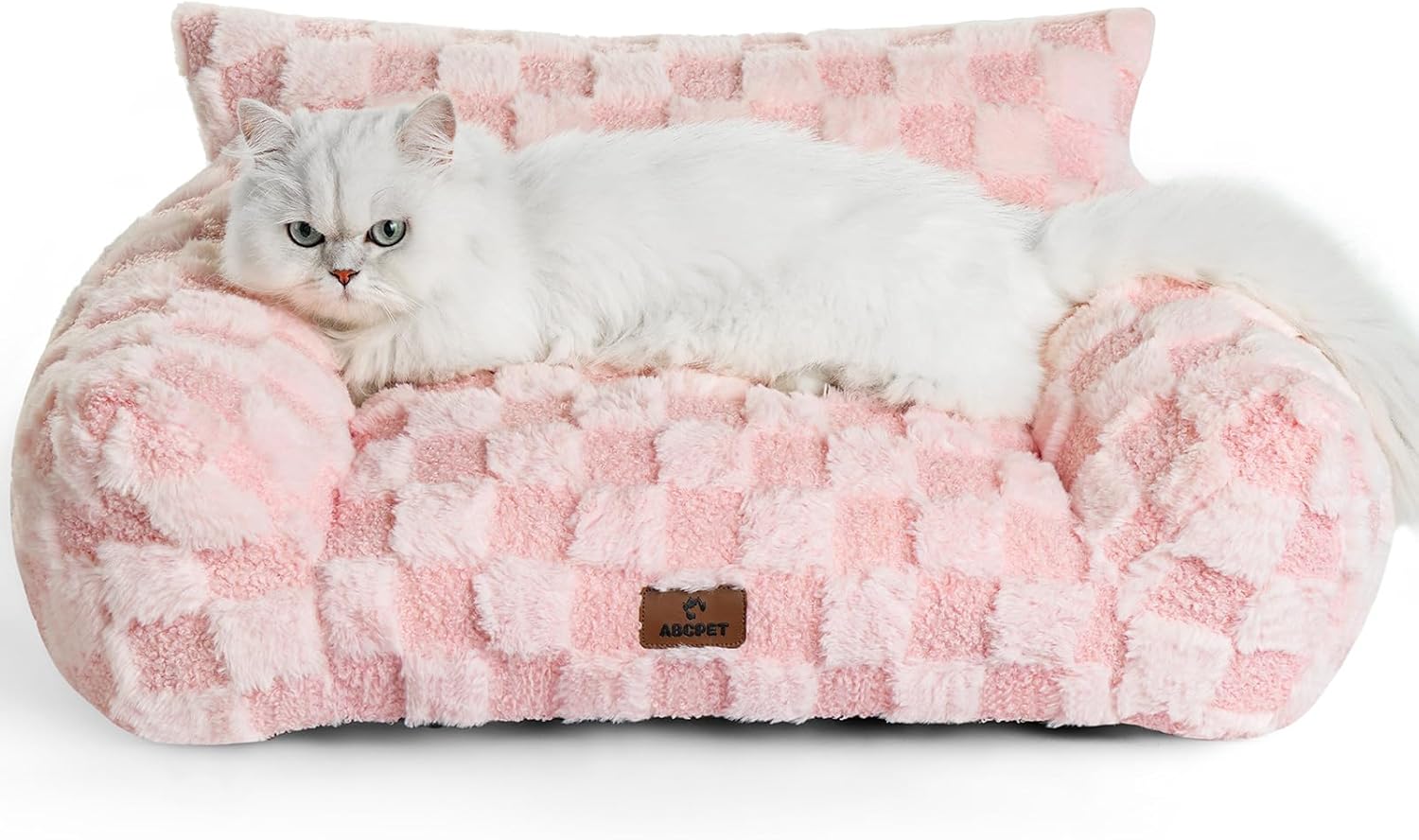 Cat Bed Cats Couch for Puppy and Kitten, Fluffy Pet Couch Small Dog Sofa Bed, Supportive Cat Sofa for Indoor Cats, Washable Cover & Non-Slip, 26 inch, Pink Cat Bed Cats Couch for Puppy and Kitten, Fluffy Pet Couch Small Dog Sofa Bed, Supportive Cat Sofa for Indoor Cats, Washable Cover & Non-Slip, 26 inch, Pink