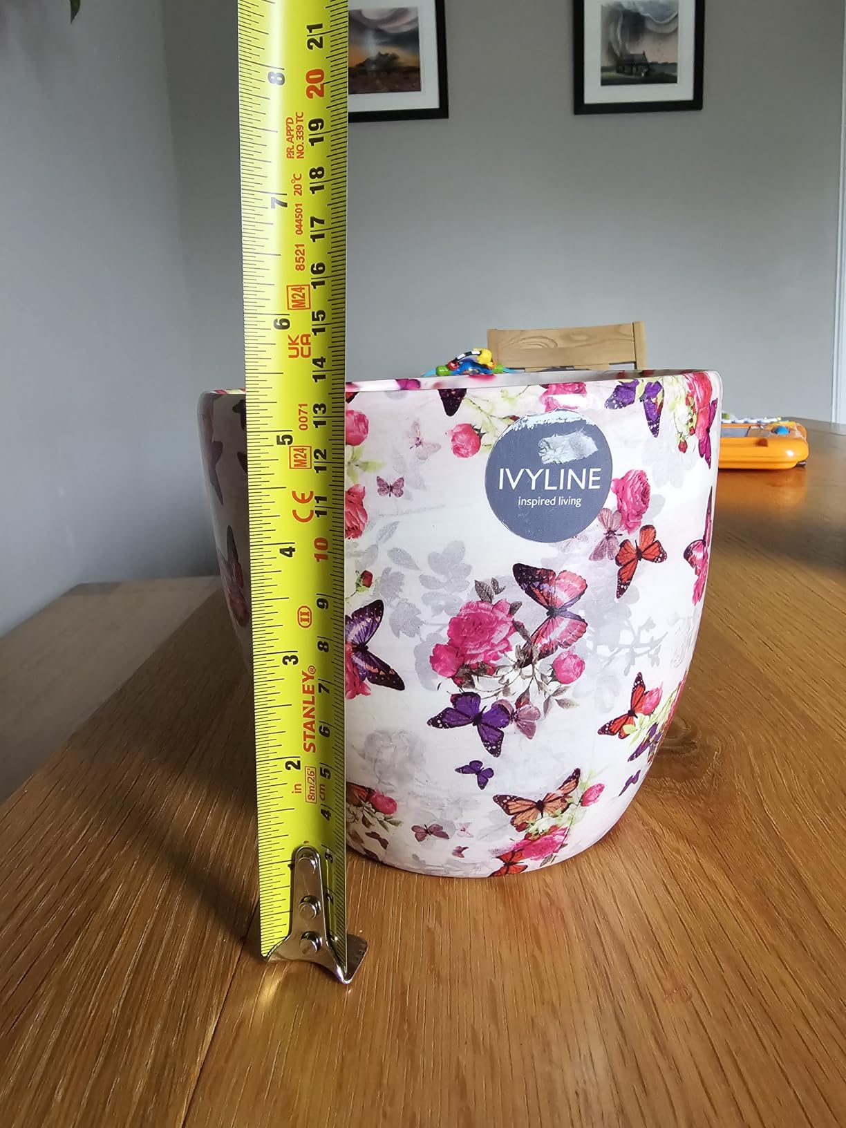 Ivyline 12cm Betsy Embossed Pink Floral Planter main image 0