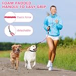 No-Tangle 2 Dog Leash Polyester Durable Build, 360° Swivel, Shock Absorbing, Reflective Strip & Comfort Foam Grip, Perfect for Small and Medium Dogs’ Daily Use & Training (Pink, Double Leashes)