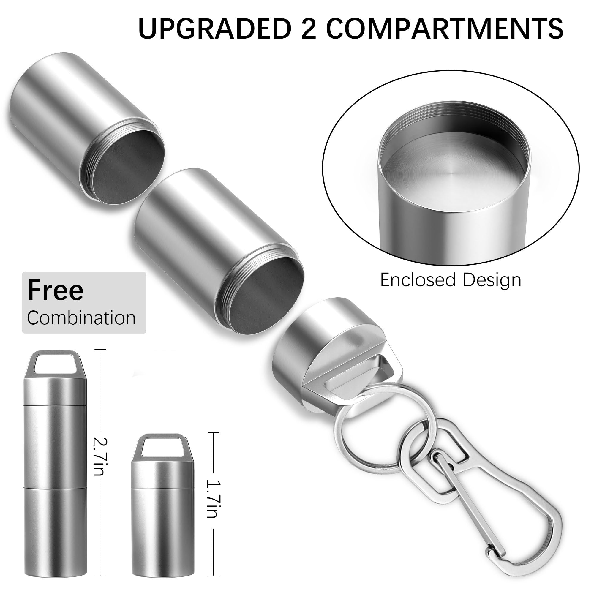 Amazon.co.jp: ZXLLM 小型ピルケース(2つのコンパートメントデザイン