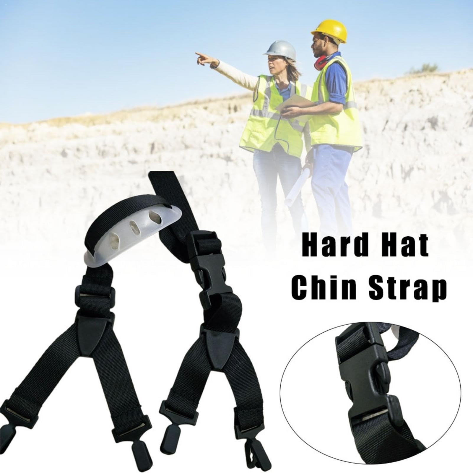 Sangle De Casque De Protection - Jugulaire Universelle Avec Boucles | Mentonnière De Casque De Protection | Jugulaire Réglable Pour Chapeau | Construction De Sécurité Avec Sangle De Casque De