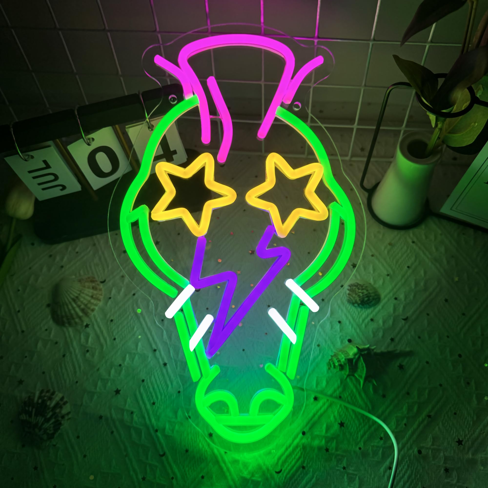 Montgomery Gator Cartoon Anime Neon Signs for Wall Decor,USB Dimmable Game Neon Light for Man Cave Kids Room Bedroom Bar Birthday Gifts(9 * 14.9in)