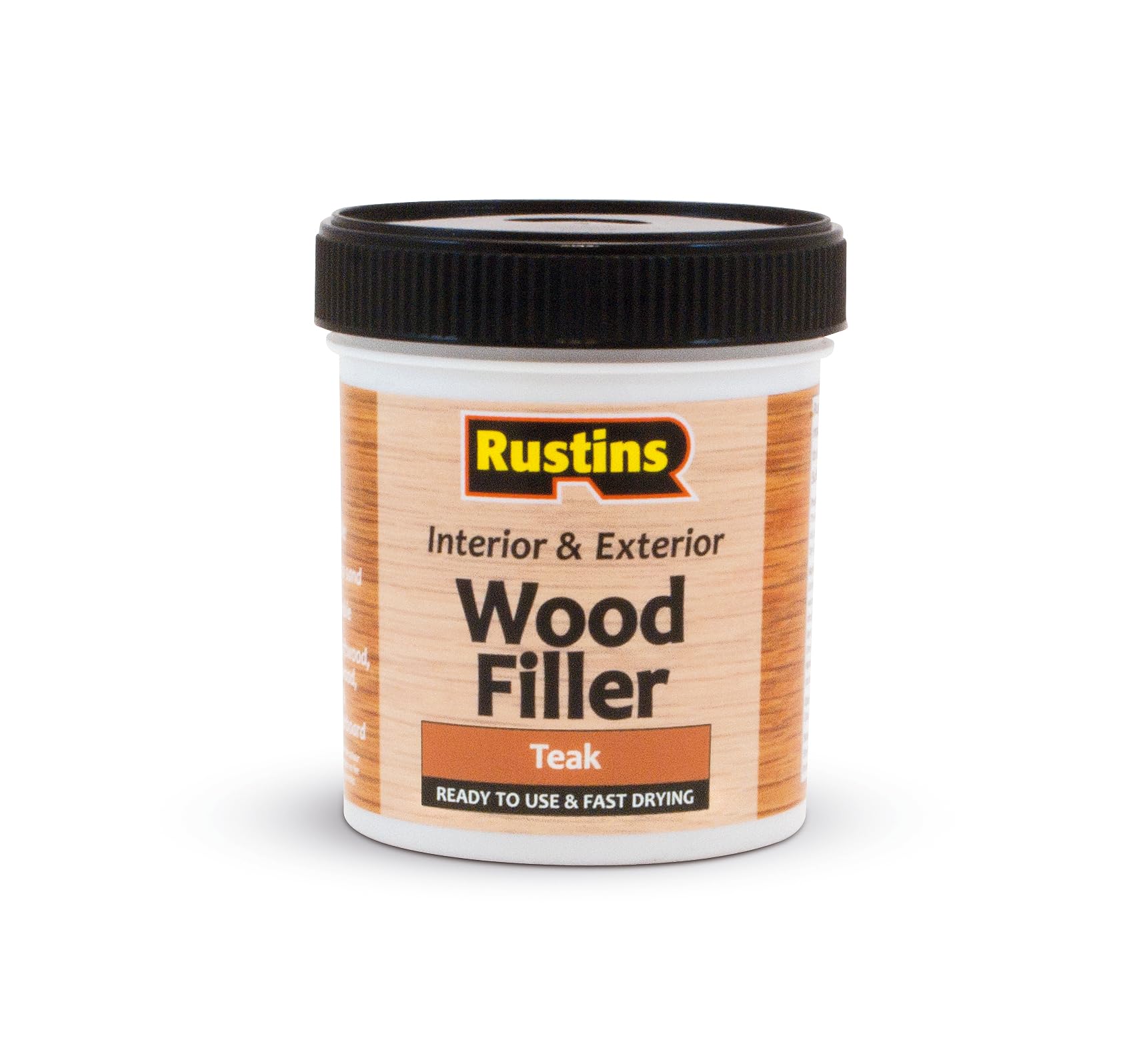 Rustins AWOOT250 Acrylic Wood Filler, Teak, 400g- Multi-Purpose Wood Repair Compound for Cracks, Gaps, & Surface Imperfections – Quick-Drying, Sandable, & Paintable for Interior & Exterior Use