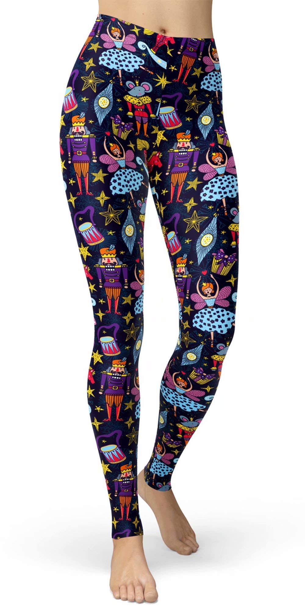 sissycos Women's Christmas Halloween Crossover Leggings High Waisted