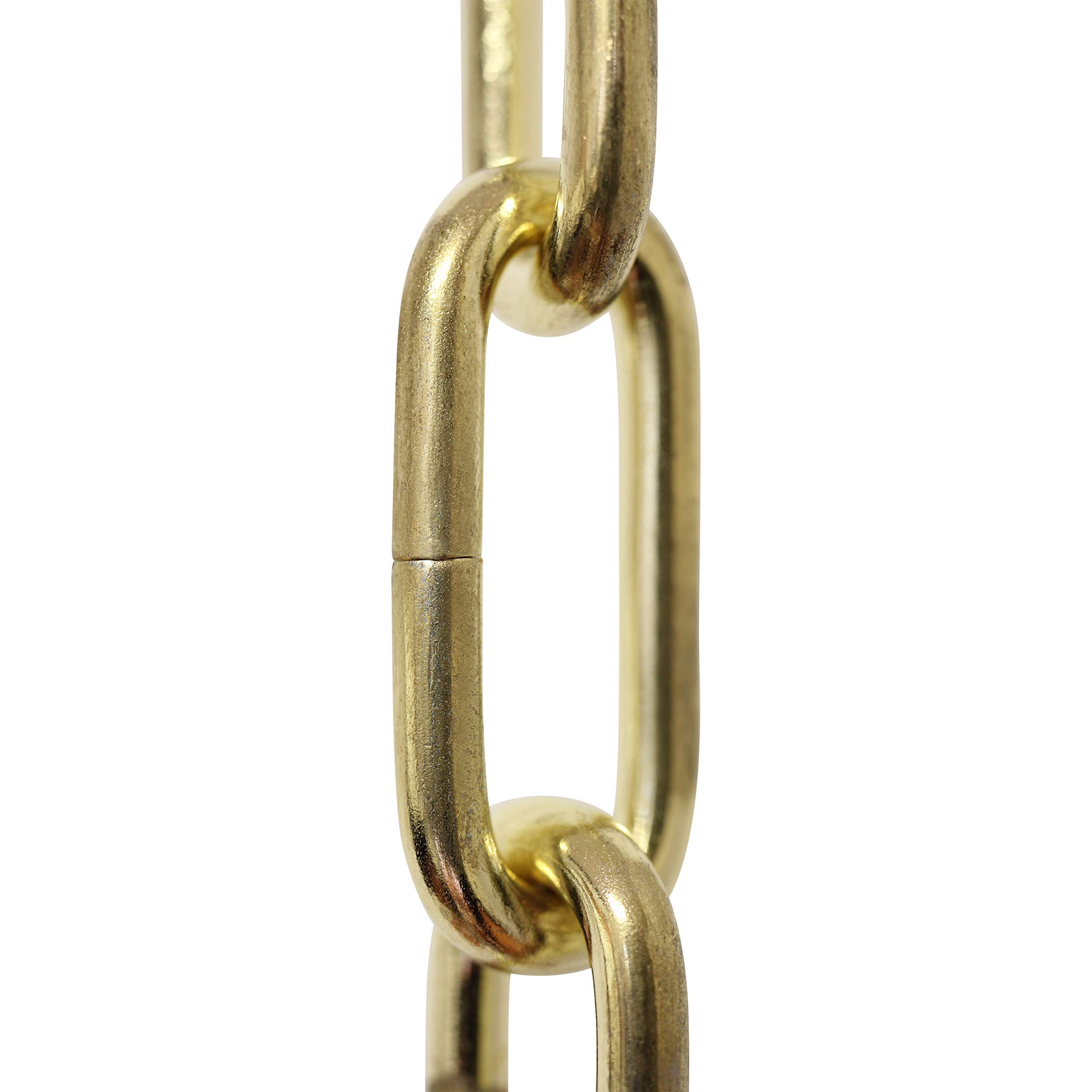 RCH Hardware CH-S59-496-PB-3 Steel Fixture Chain, Polished Brass (3FT)