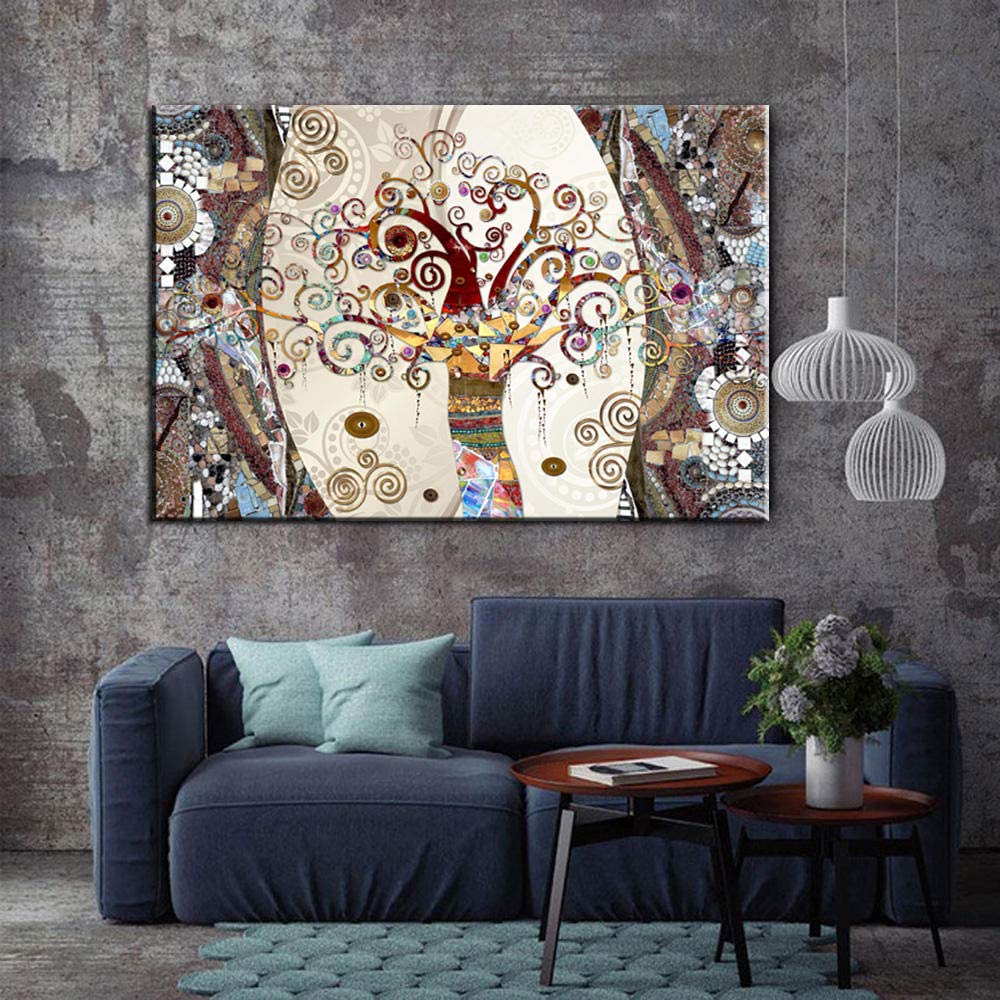 Amazon.co.jp: 生命の木の絵画インテリア生命の木の壁アートパネル生命