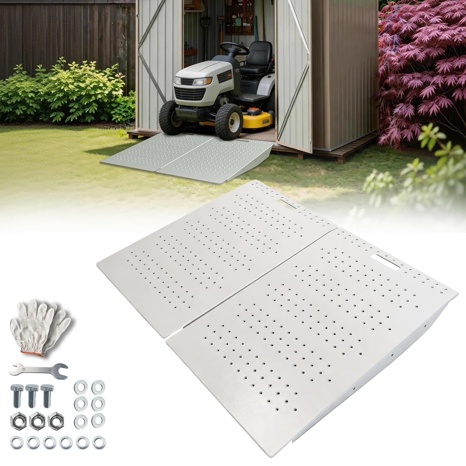 StellarStar Shed Ramp - Load Your Mower Easily -1