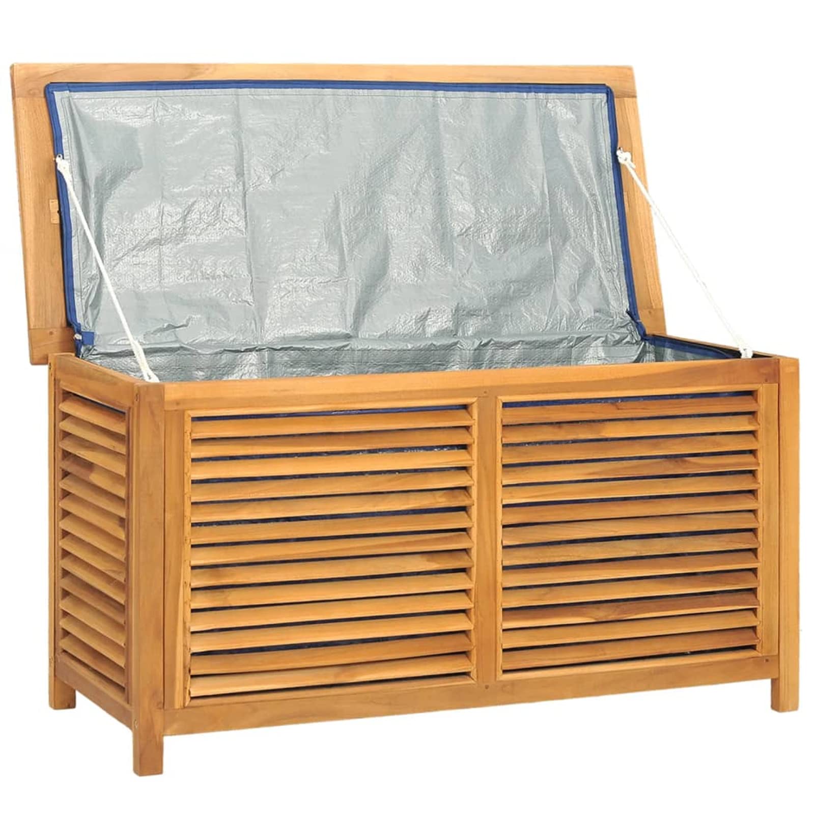 Festnight Baúl de Almacenaje Baúl de Almacenamiento Arcon de Jardín Exterior Baul Almacenamiento Madera Caja de Almacenaje de Jardín Terraza Balcón Mobiliario 114 x 50 x 58 cm