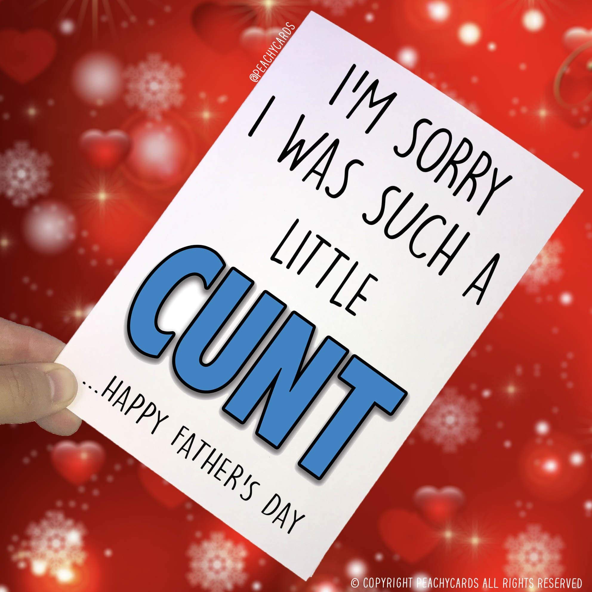 Funny Fathers Day Card Funny Dad Card Funny Card for Fathers Day Dad Card Sorry I was A Little C*nt, Novelty, Banter, Joke Fun Cards PC129