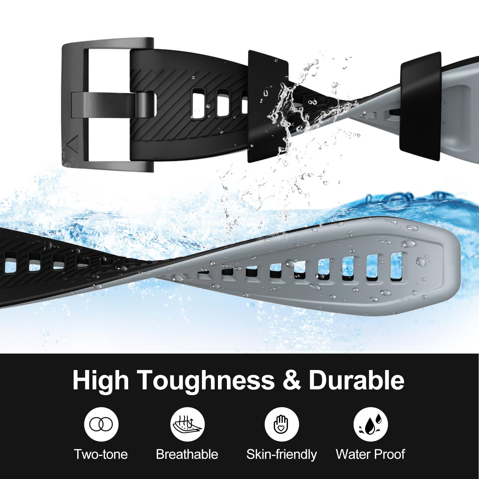 MYSNBKN Watch Strap for Fenix 8 51mm/Fenix 7X Pro/Fenix 7X/Fenix 6X Pro/Fenix 6X/Fenix 5X/Fenix 5X Plus/Fenix 3/Fenix 3 HR - Image 3