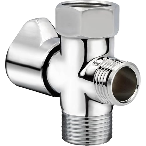 LUXE Bidet 7/8" x 7/8" x 1/2" Shut-Off Valve T-Adapter for Bidets, Compatible with NEO Series Bidet Attachments (Winged, Chrome Finish)