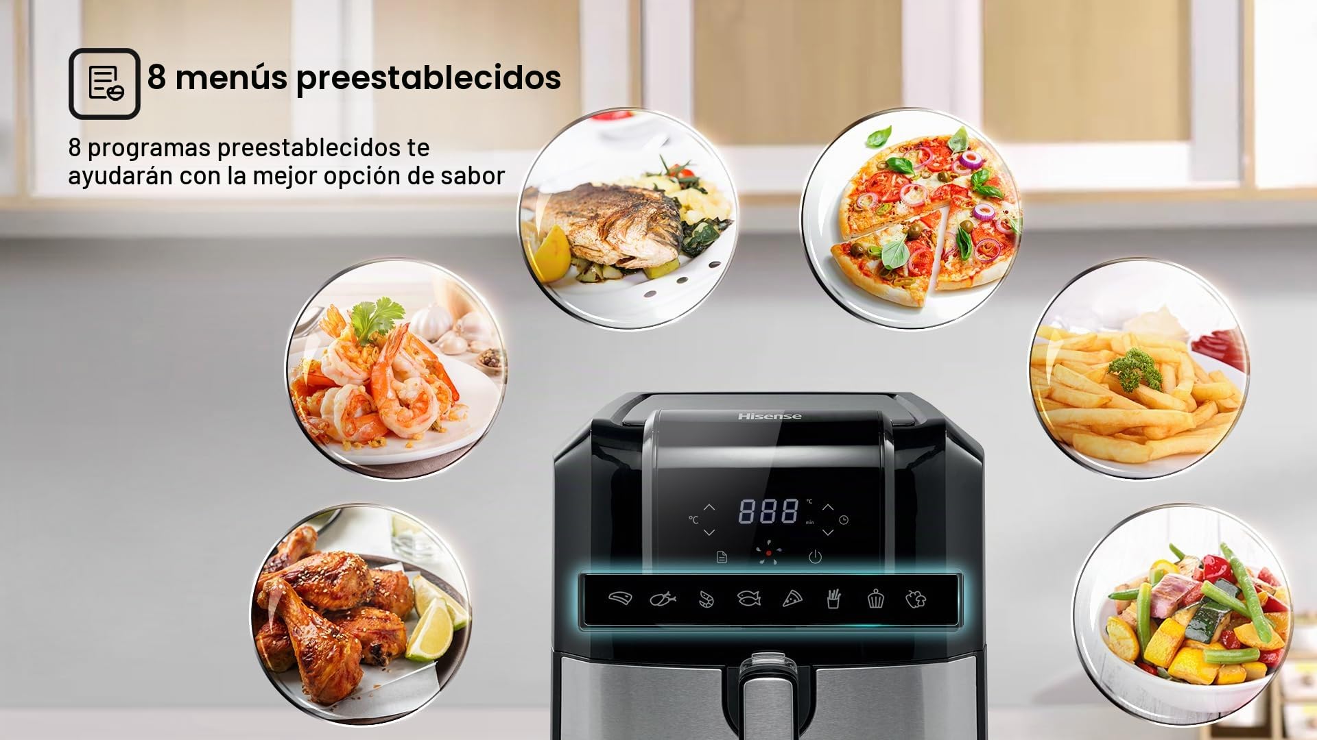 Freidora sin Aceite Hisense H06AFBS1S3 Negro 1700 W 5 L