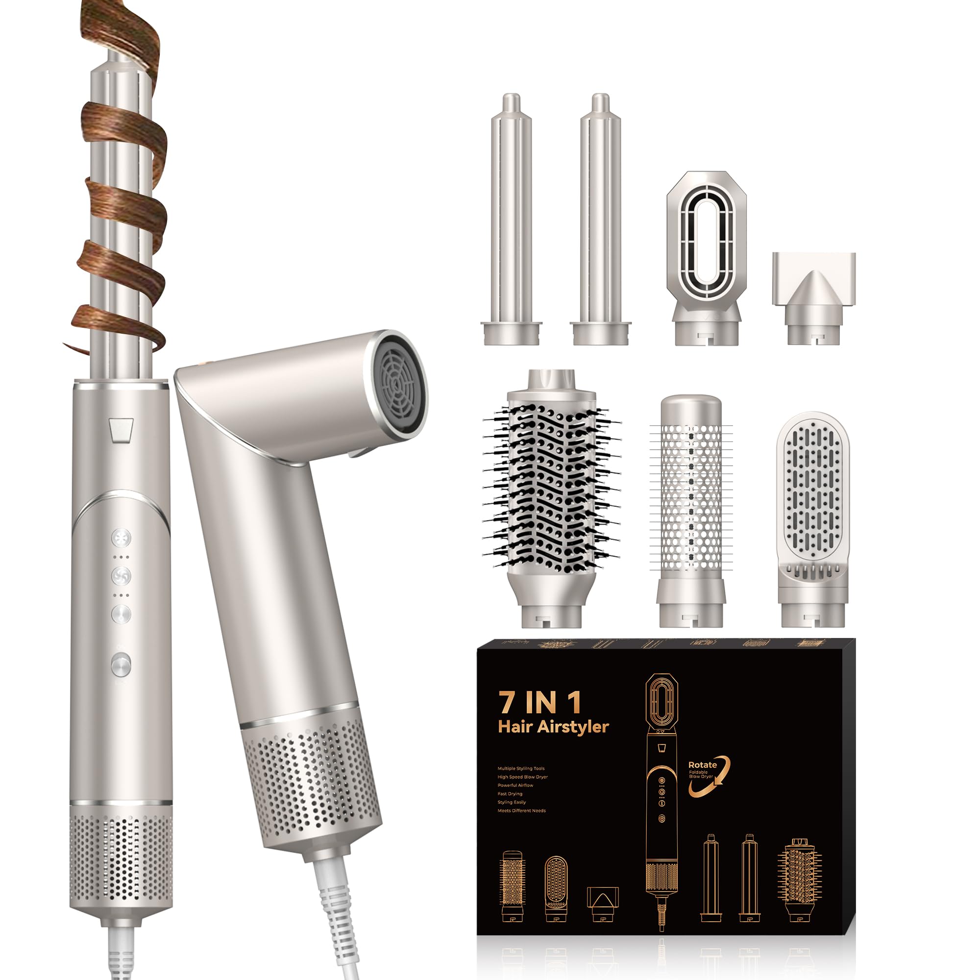 ヘアドライヤー 7 in 1 Pro Hair Styler Complete Amazon.com: DREAME AirStyle Pro 7-in-1 Hair Styler & High