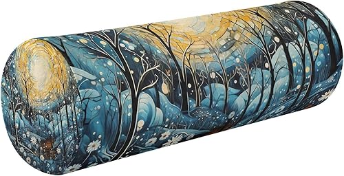 Almohadas decorativas azules de estilo para sofá, almohada ortopédica para el cuello, almohadas redondas, almohadas decorativas, rollo cervical,