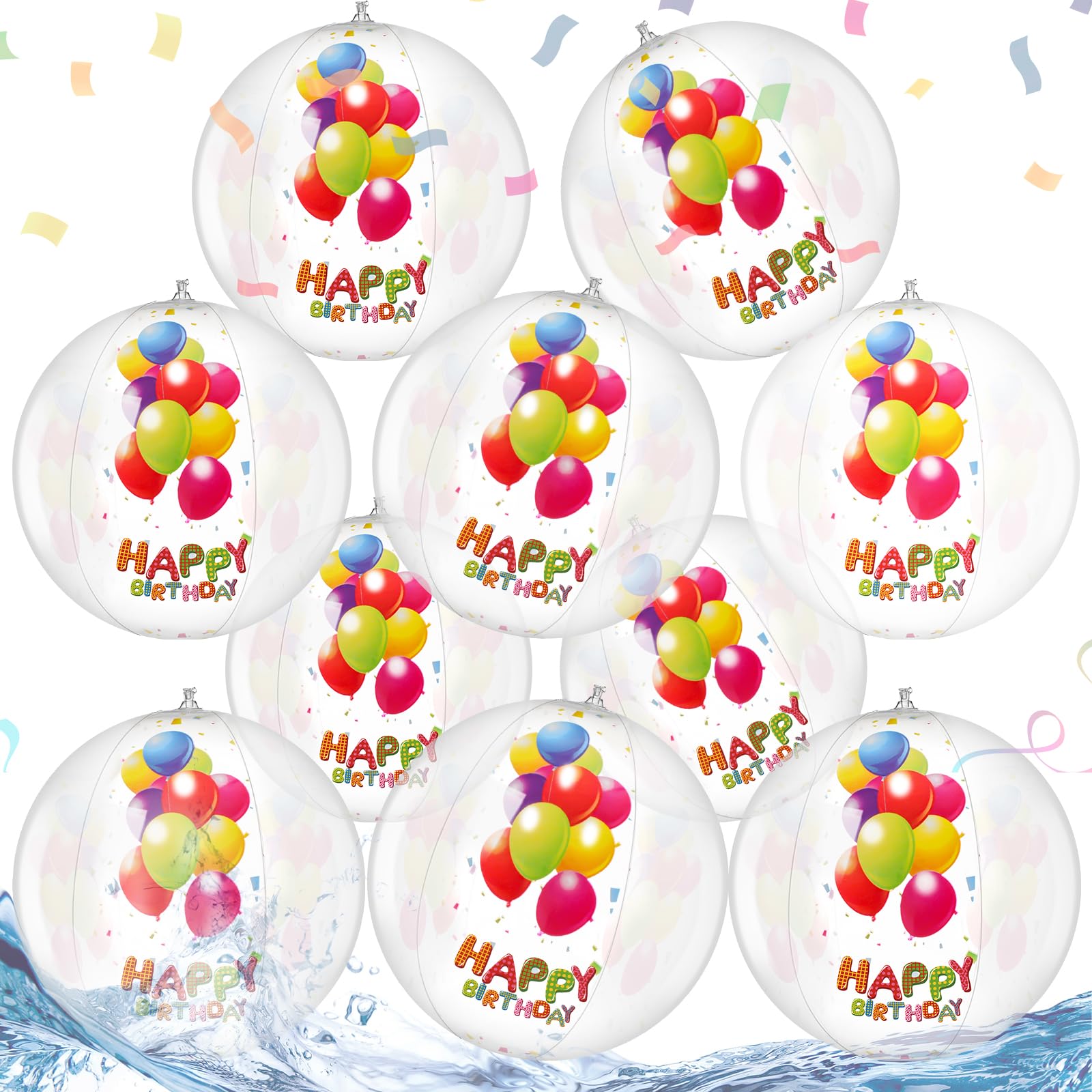 Photo 1 of Silipull Birthday Beach Balls (10 Pack)