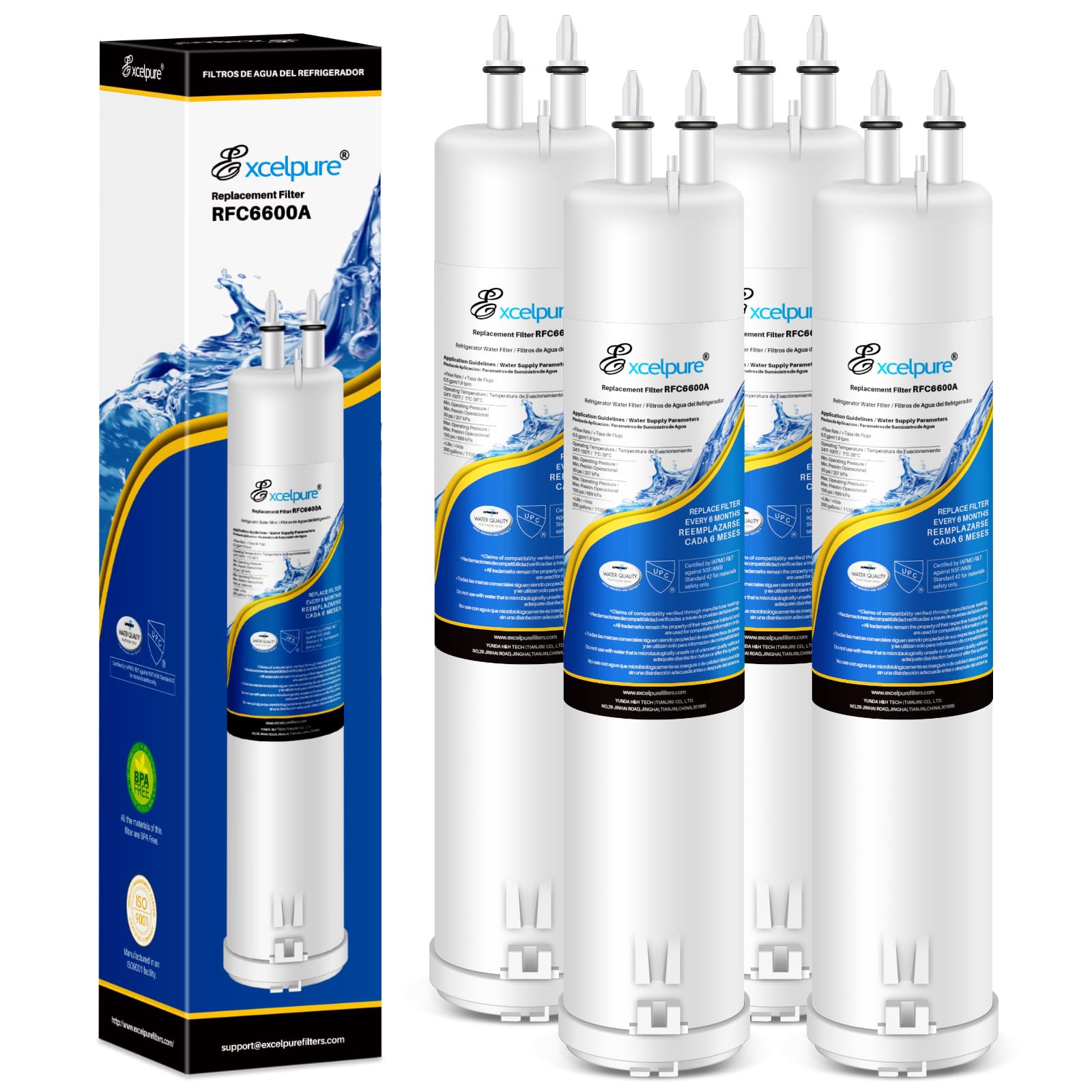 EDR3RXD1 Compatible with Everydrop® Filter 3, EDR3RXD1, 4396841, 4396710, Kenmore 46-9083,46-9030, 9030, 9083, KAD3RXD1, WHR3RXD1 Refrigerator Water Filter, 4PACK