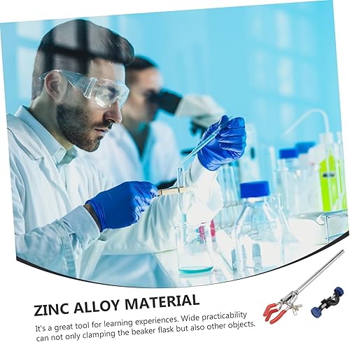 Miniatura 3 de Mobestech Abrazadera de tres mandíbulas Abrazadera de tubo de ensayo abrazadera de laboratorio jefe y soporte soporte ajustable soporte de