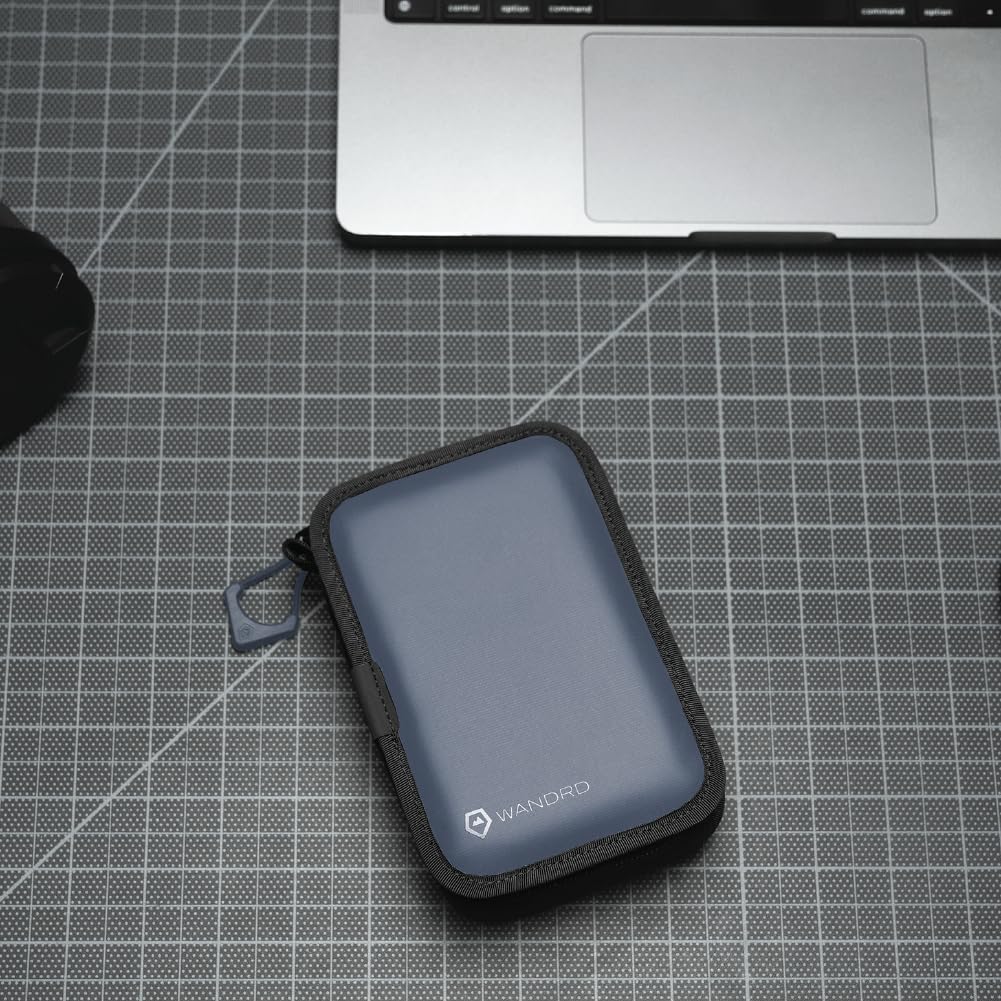 WANDRD Speicherkarten-Etui, robuster SD-, Micro-SD-Kartenhalter für Schöpfer, Kamera-Zubehör und Elektronik-Organizer für Reisen (Ägäisches Blau)