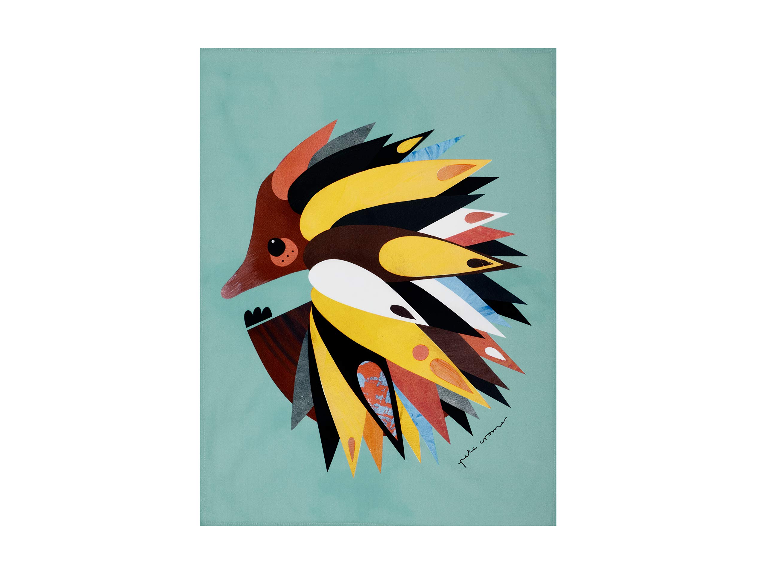 Maxwell & Williams Pete Cromer Tea Towel, Echidna Print, 1% Cotton, 7 x 5 cm