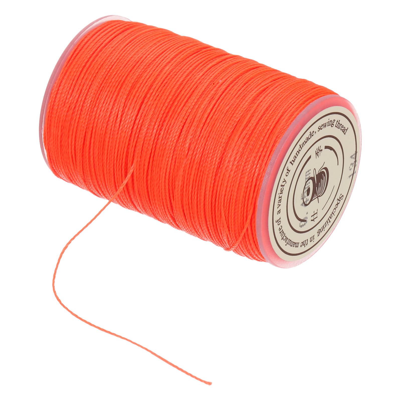 sourcing map Waxed Cord 0.45mm Waxed Thread 87 Yard Wax String Leather Cord for Bracelet Making, Necklaces, Beading, Jewelry Making and DIY Crafts (Bright Orange)