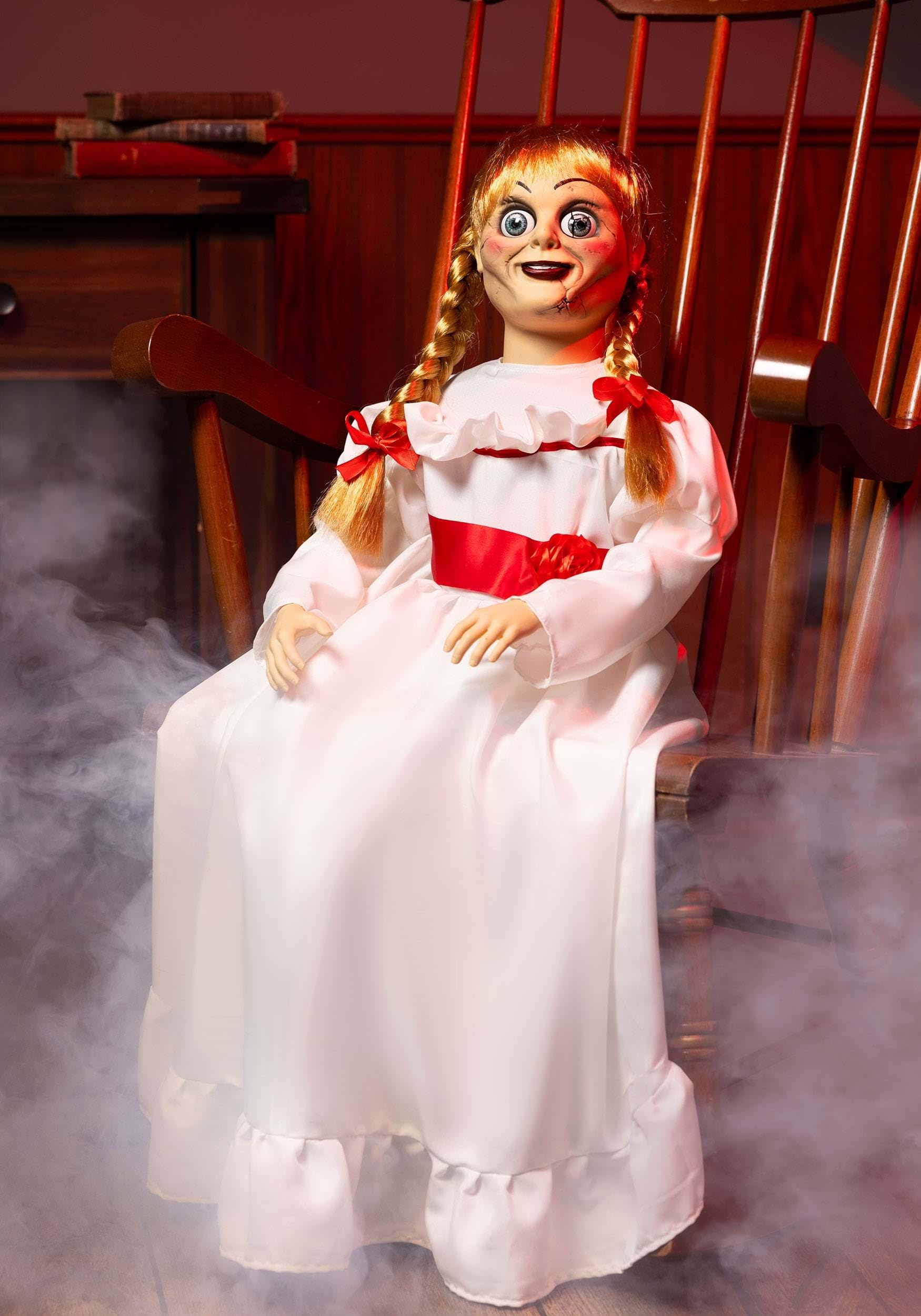 Amazon.com: Gemmy 25 Inch Annabelle Doll Animatronic Decoration with Head  Movement, Eerie Music, Posable Arms