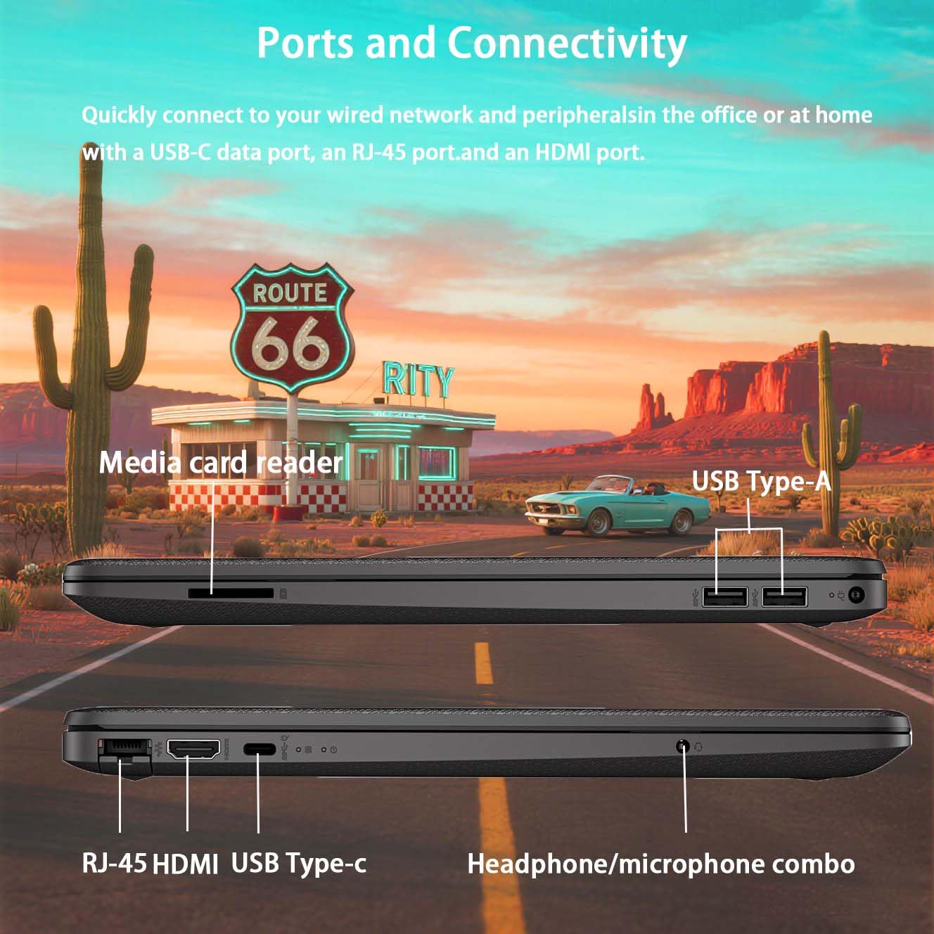 HP Laptop Computer 15.6 for Business Home and Student, Windows 11 Pro, Thin and Lightweight Notebook, IPS, Intel Dual Core, up to 2.80 GHz, 32GB RAM, 2TB SSD, Wi-Fi6, Webam, with Hub