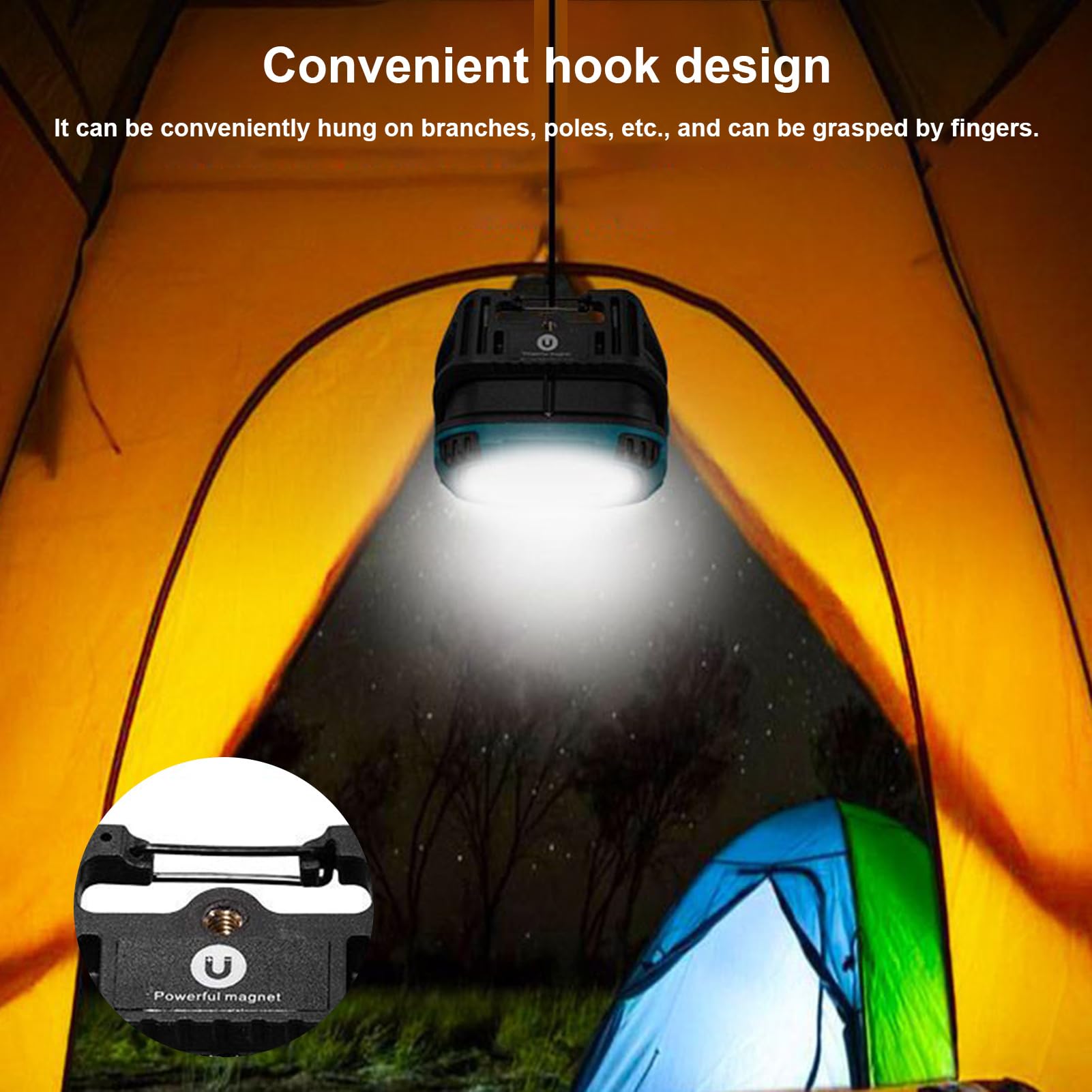 Światła robocze do ładowania, lampa LED USB, przenośna lampa użytkowa, wodoodporna, pyłoszczelna konstrukcja, czerwony tryb awaryjny, na kemping, naprawę samochodu, wędkowanie, do użytku w podróży na