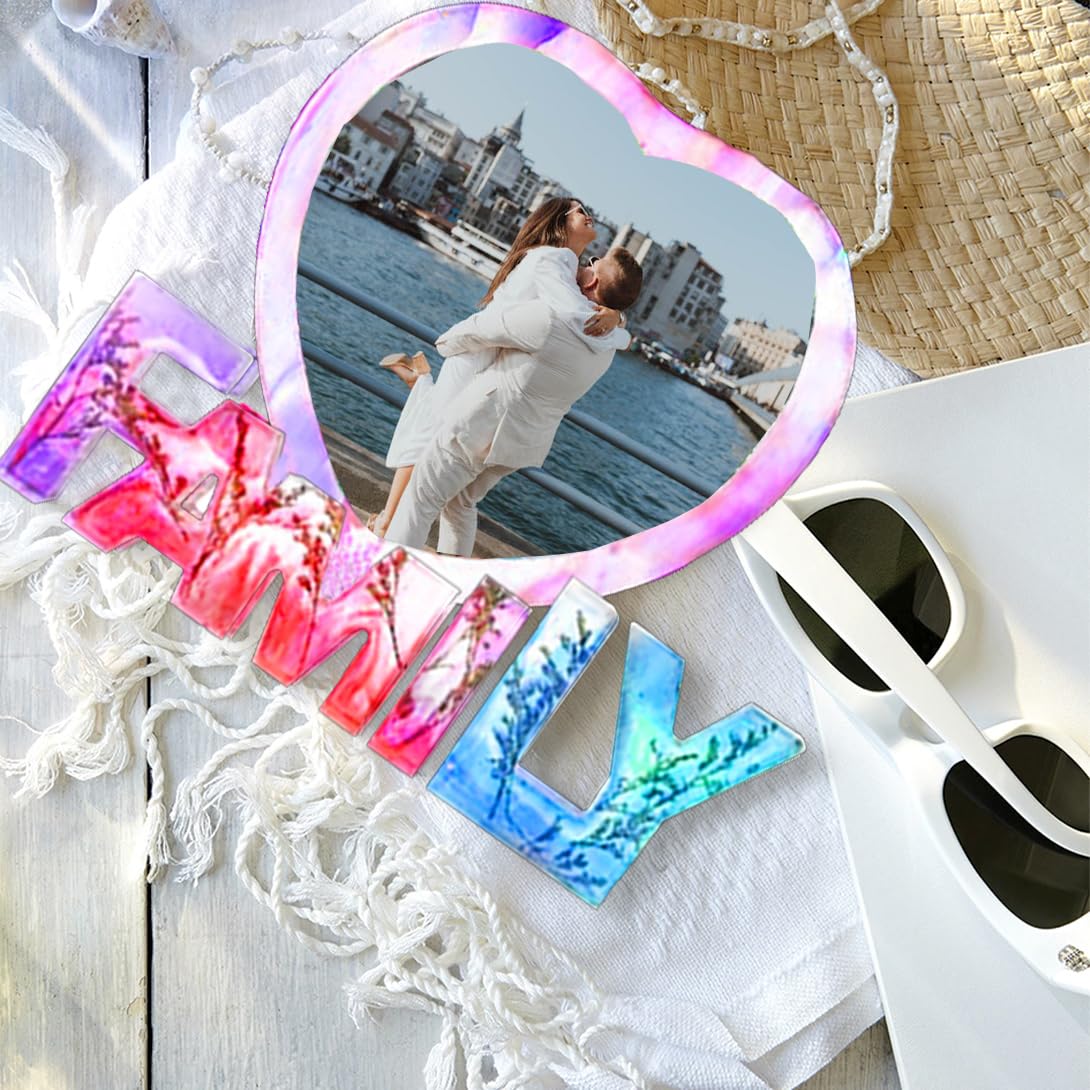 1 Set Coeur Photo Cadre Résine Moules Silicone, DIY Maroc