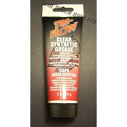 GREASE Tri-Flow 3oz. Tube Clear Synthetic Lubricant Sewing Machine Gears Parts supplier:sew_much_quality
