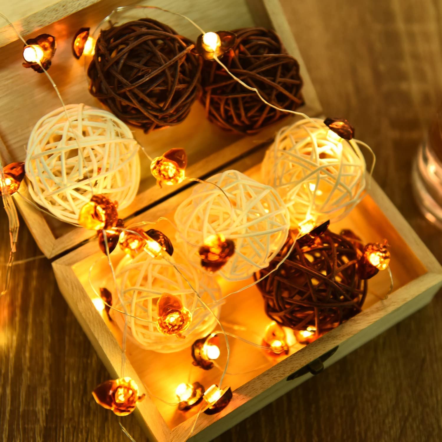LATRAT 18 bolas decorativas de ratán, bolas decorativas de mimbre, bolas de ratán, bolas de boda, decoración de mesa para fiestas, aromaterapia, aromatizantes, conejos, pájaros, loros, juguetes para