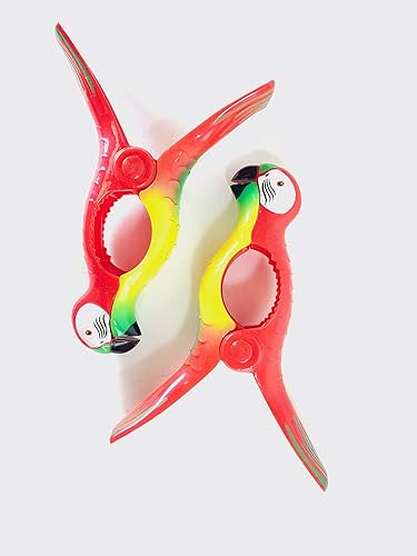 Miniatura 2 de C&H Solutions Parrot - Clips para toallas de playa estilo abatible, tamaño jumbo para silla de playa, crucero, patio de playa, accesorios de piscina