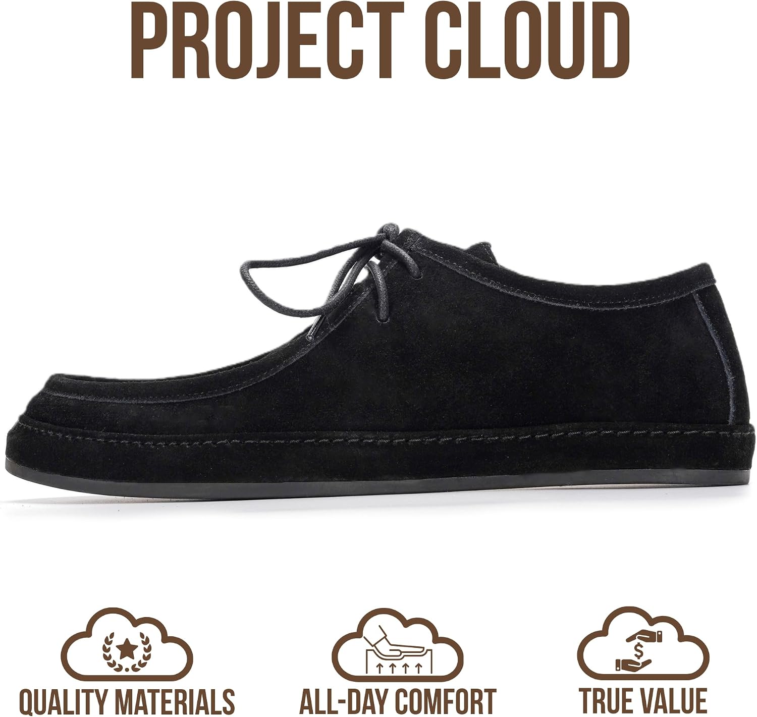 Project Cloud 100% Genuine Leather Mens Loafers - Soft Insole Casual Shoes for Men Non Slip Mens Loafers Dress Shoes - Water-Resistant Loafers for Men(Denver)