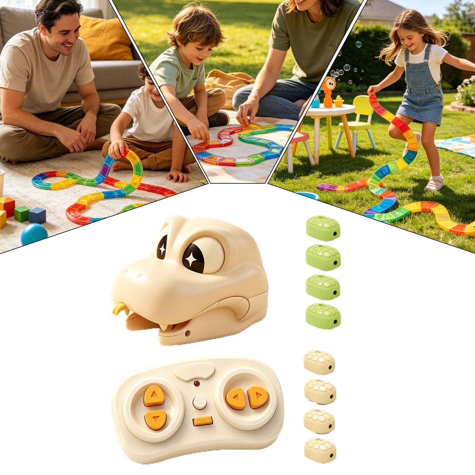 Generico Auto Giocattolo Per Bambini Genitore-Figlio Serpente Magnetico | Elettrico Telecomandato Con E Suoni Per Compleanno Pavimento Asilo E Sala Giochi